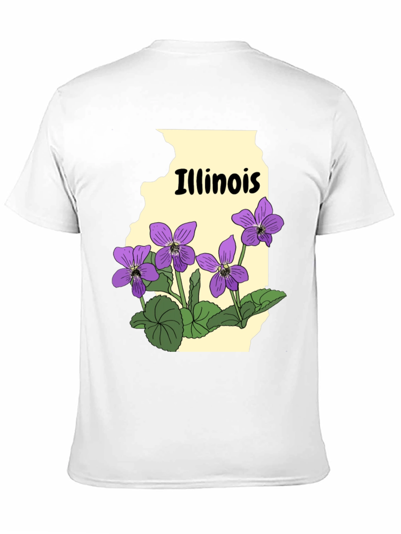 Illinois Violet Graphic T-Shirt - State Flower Tee