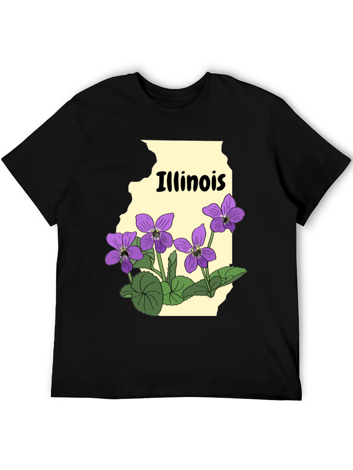 Illinois Violet Graphic T-Shirt - State Flower Tee