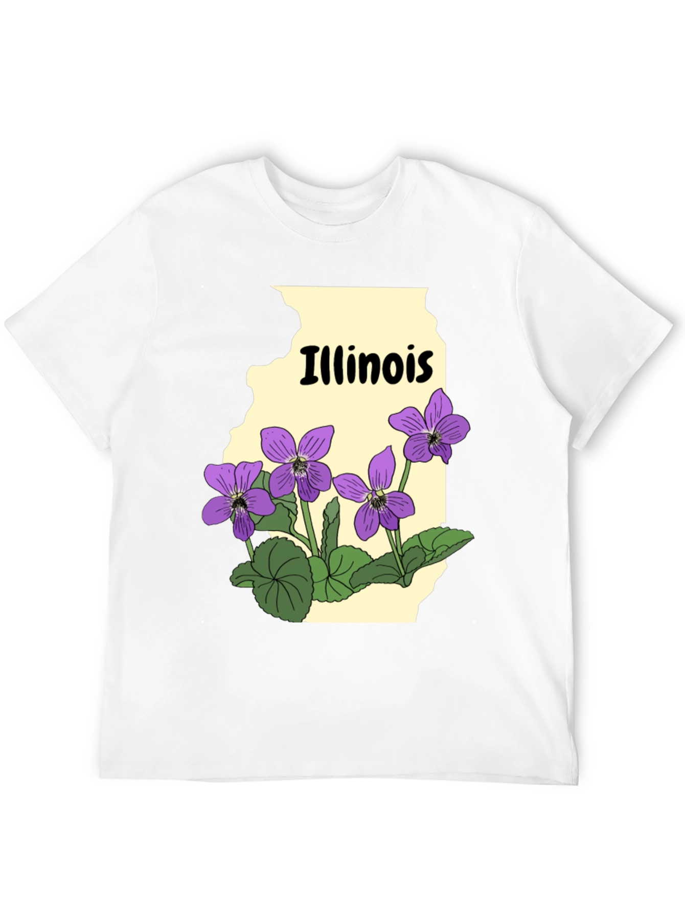 Illinois Violet Graphic T-Shirt - State Flower Tee