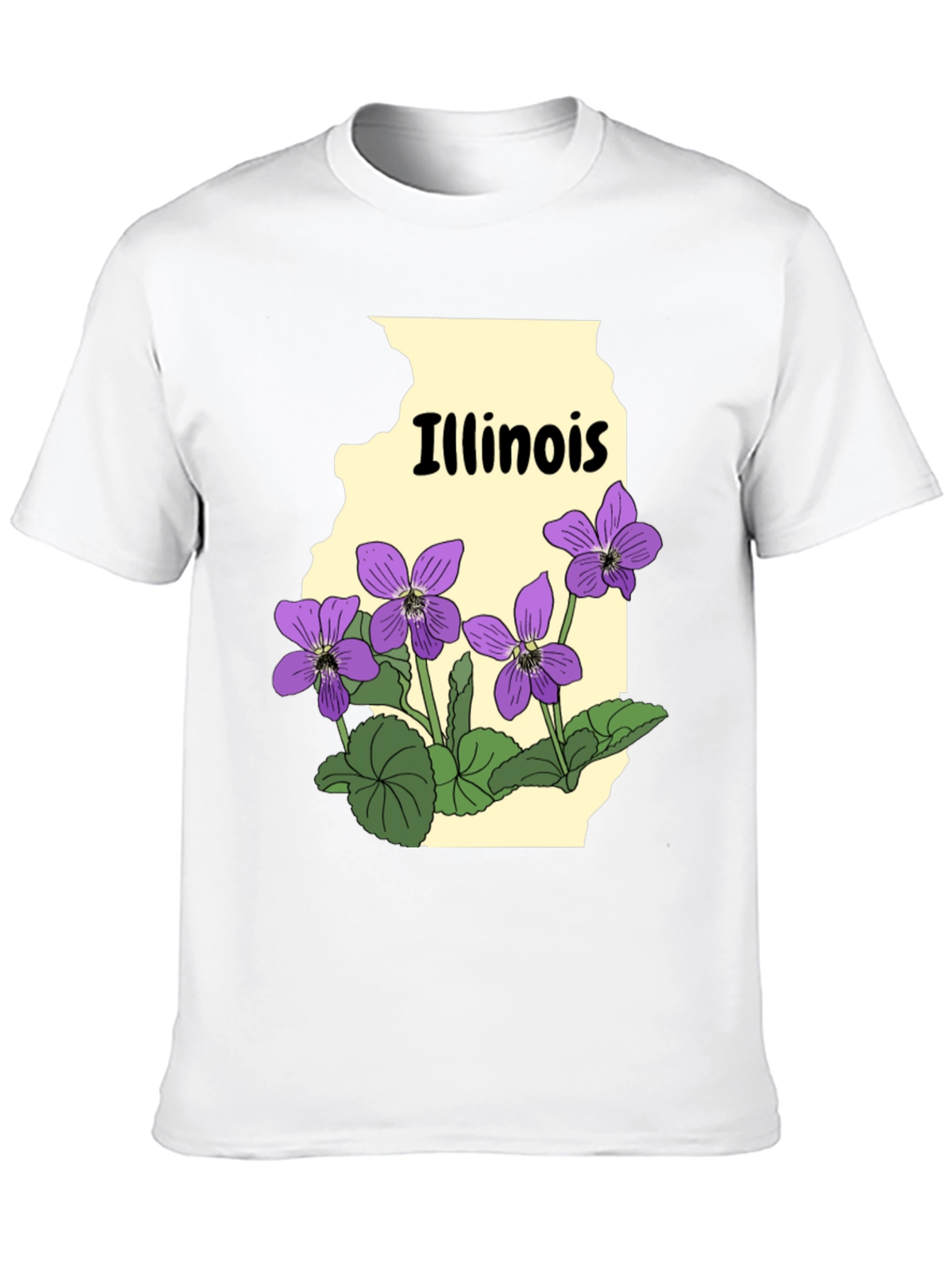Illinois Violet Graphic T-Shirt - State Flower Tee