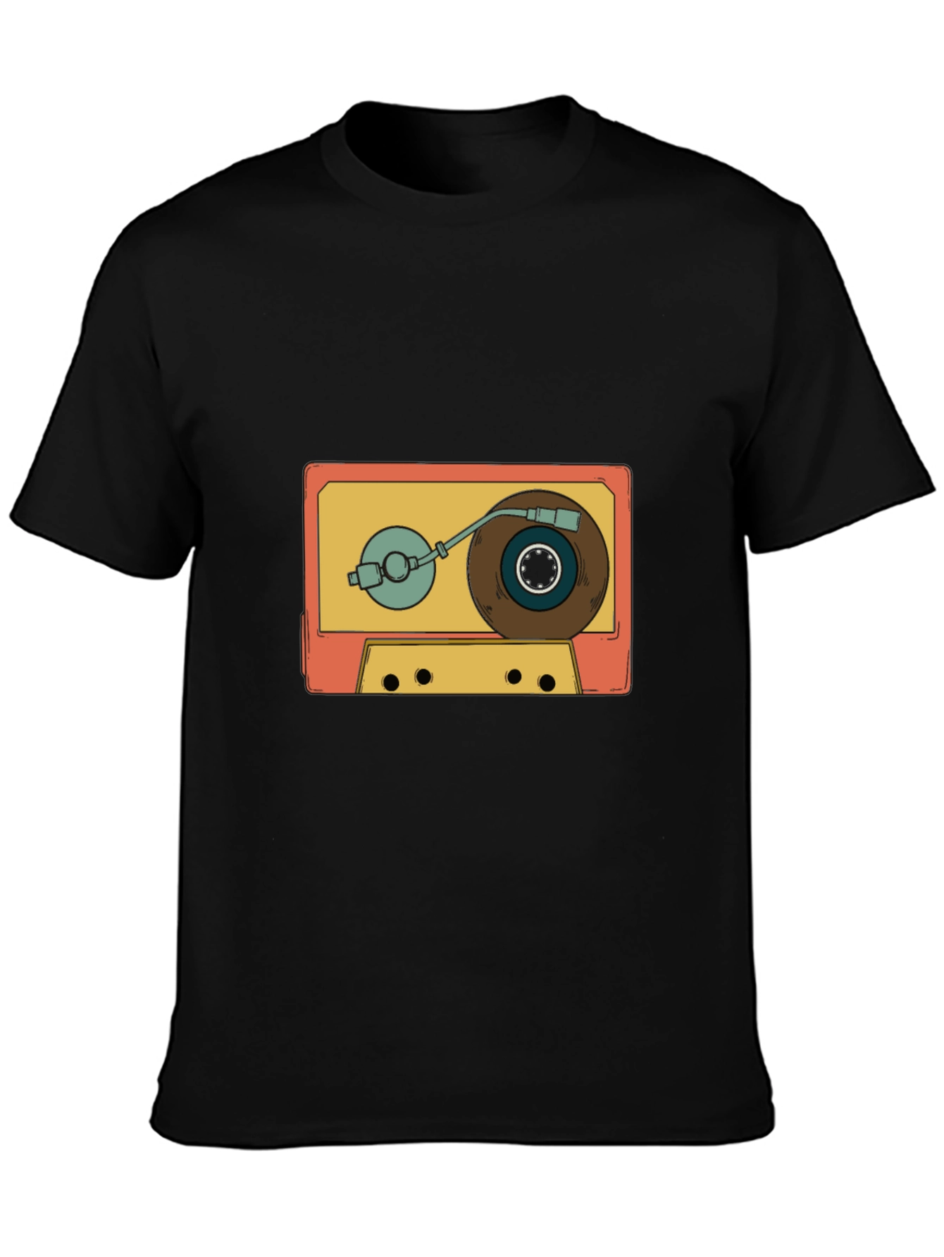 Retro Cassette Turntable Graphic T-Shirt