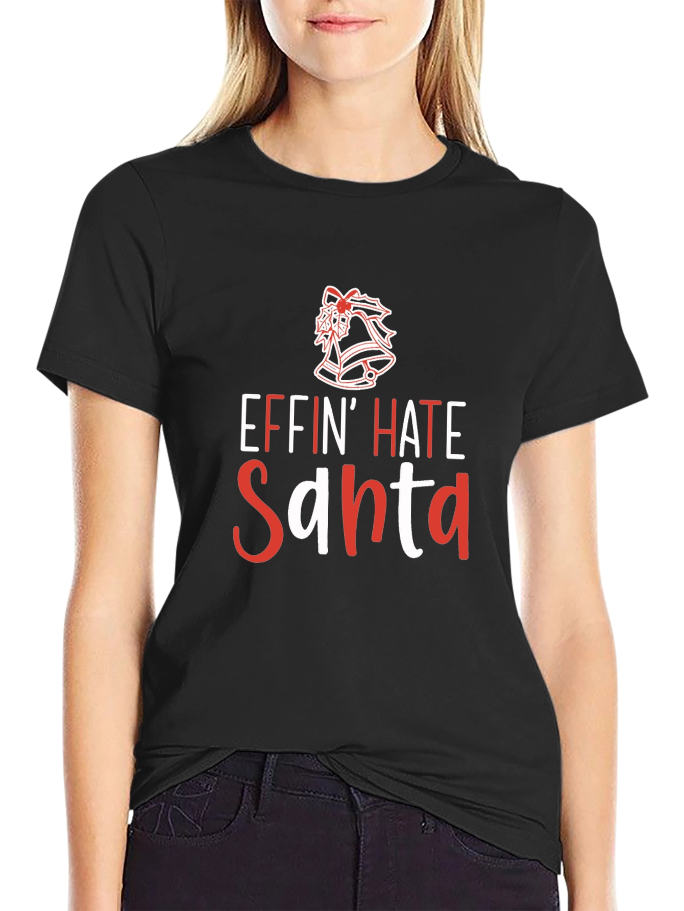 Effin Hate Santa Funny Christmas T-Shirt