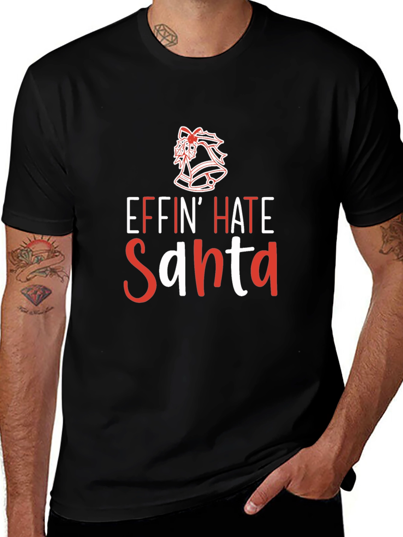 Effin Hate Santa Funny Christmas T-Shirt