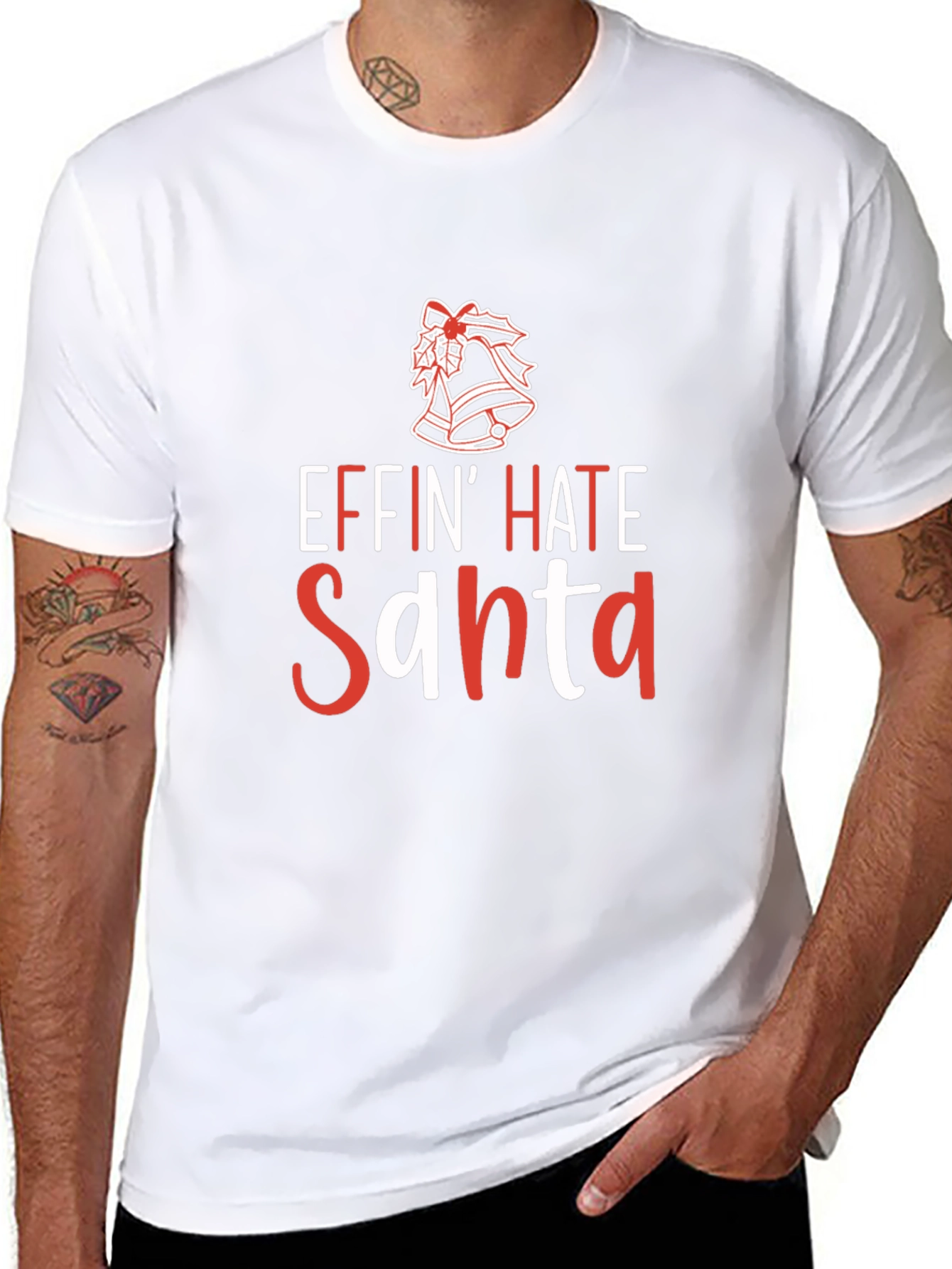 Effin Hate Santa Funny Christmas T-Shirt