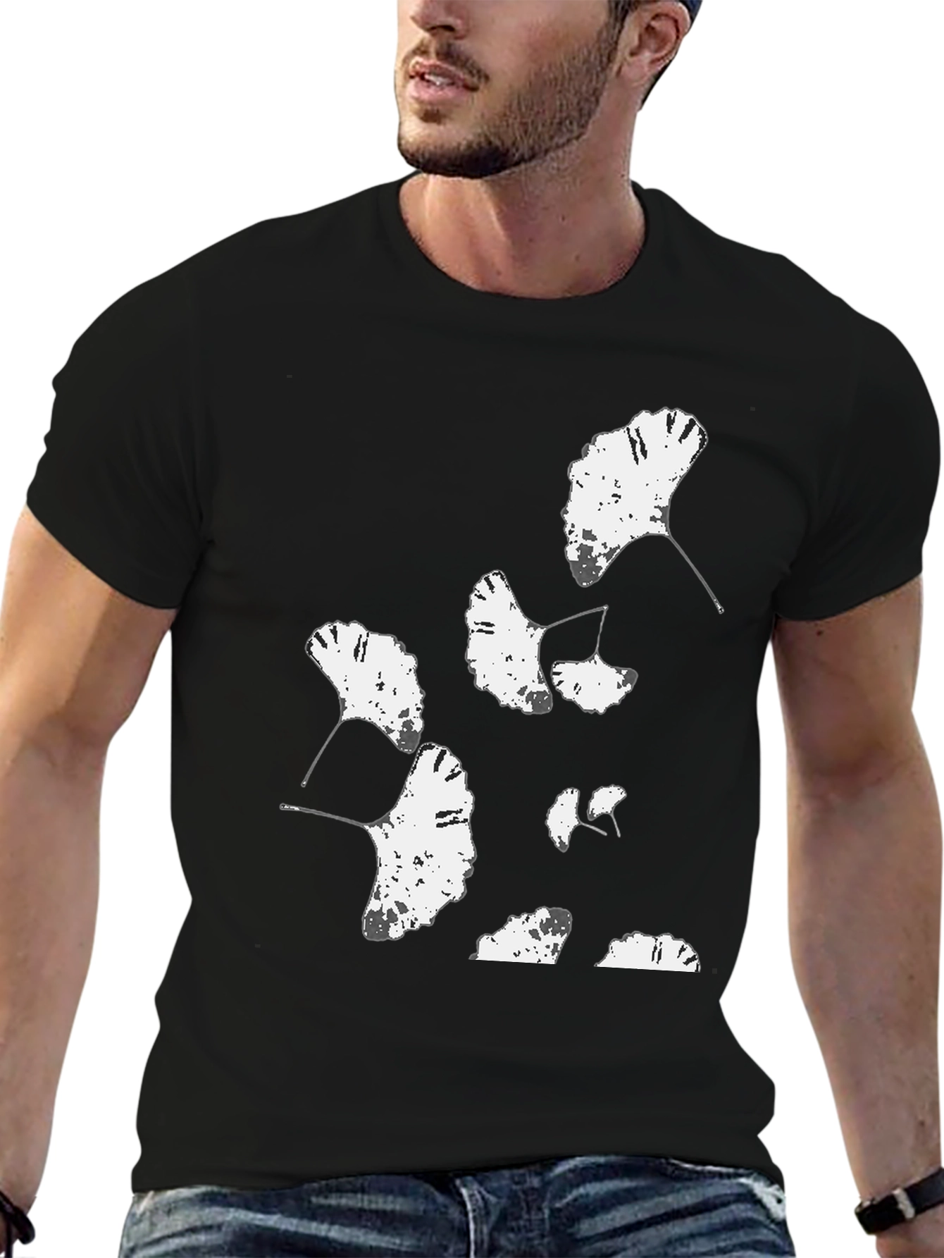 Ginkgo Leaf Graphic Tee - Modern Plant Lover Shirt