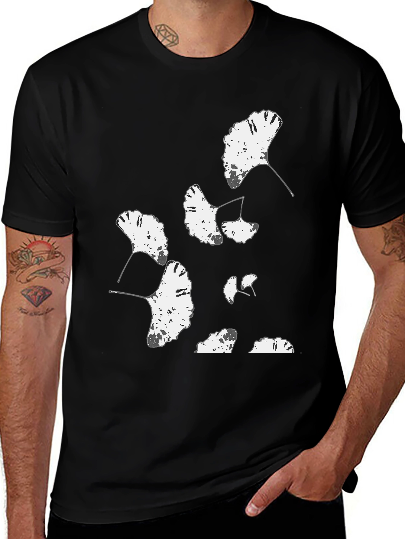 Ginkgo Leaf Graphic Tee - Modern Plant Lover Shirt
