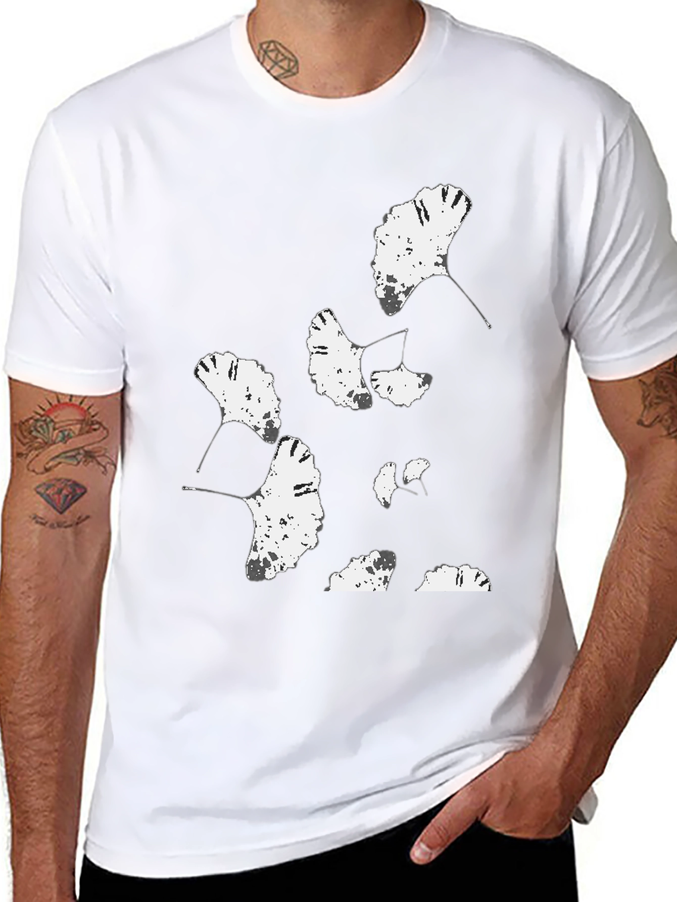 Ginkgo Leaf Graphic Tee - Modern Plant Lover Shirt