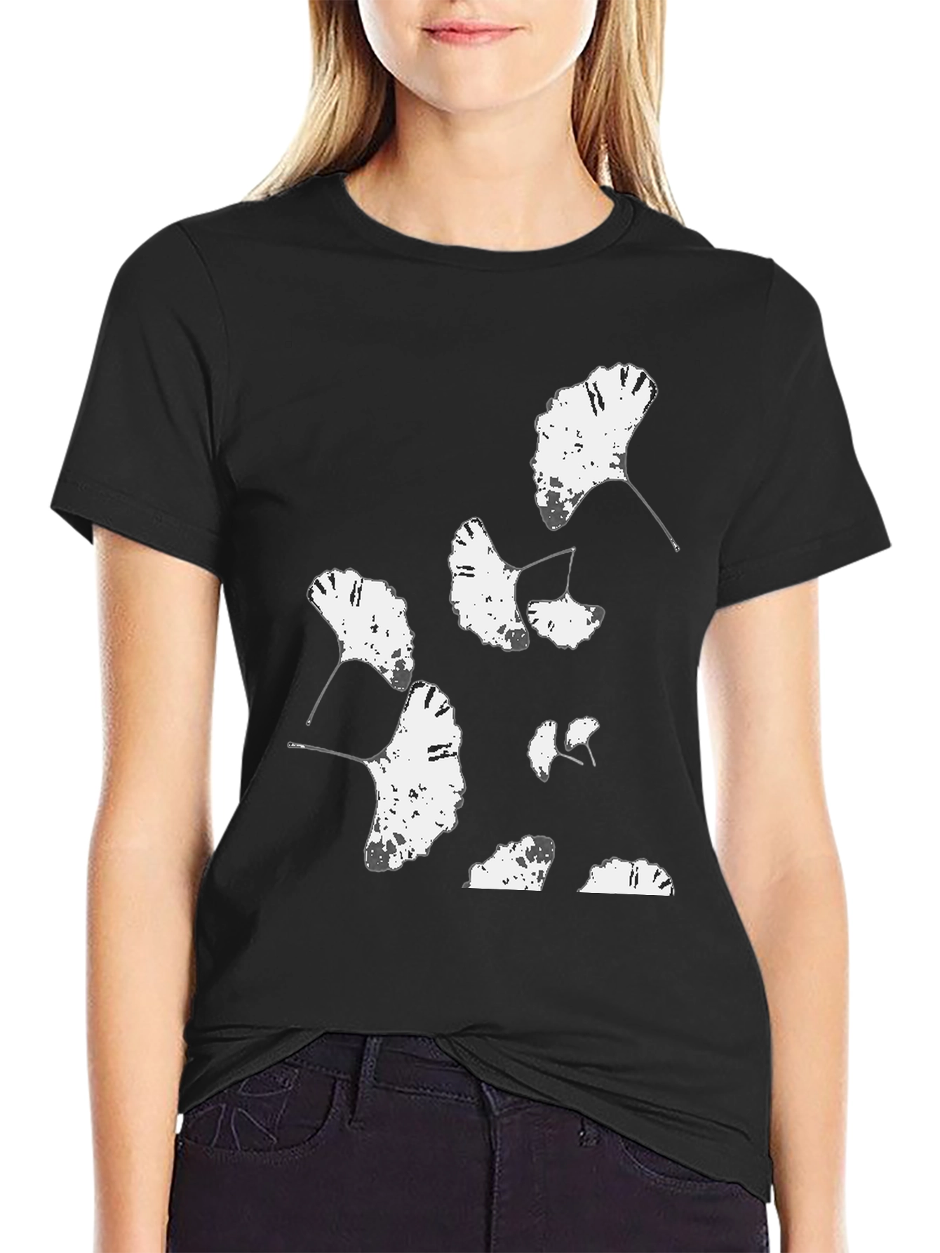 Ginkgo Leaf Graphic Tee - Modern Plant Lover Shirt