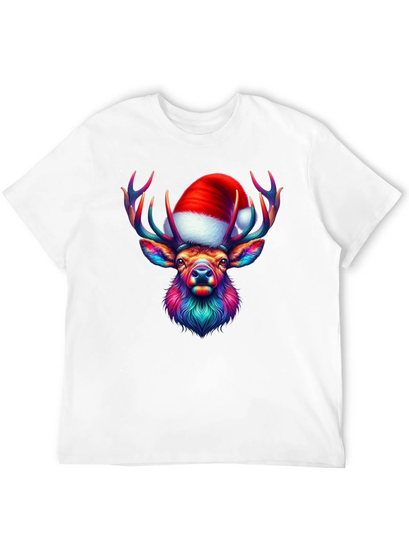 Festive Reindeer Graphic Tee - Holiday Style