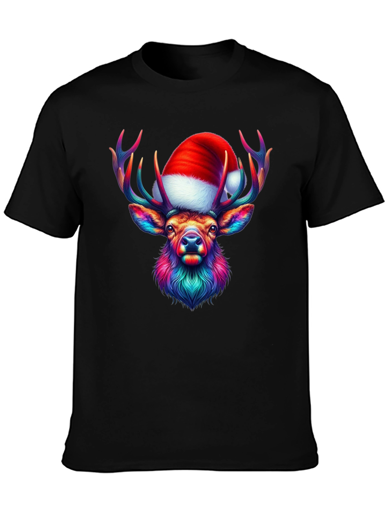 Festive Reindeer Graphic Tee - Holiday Style