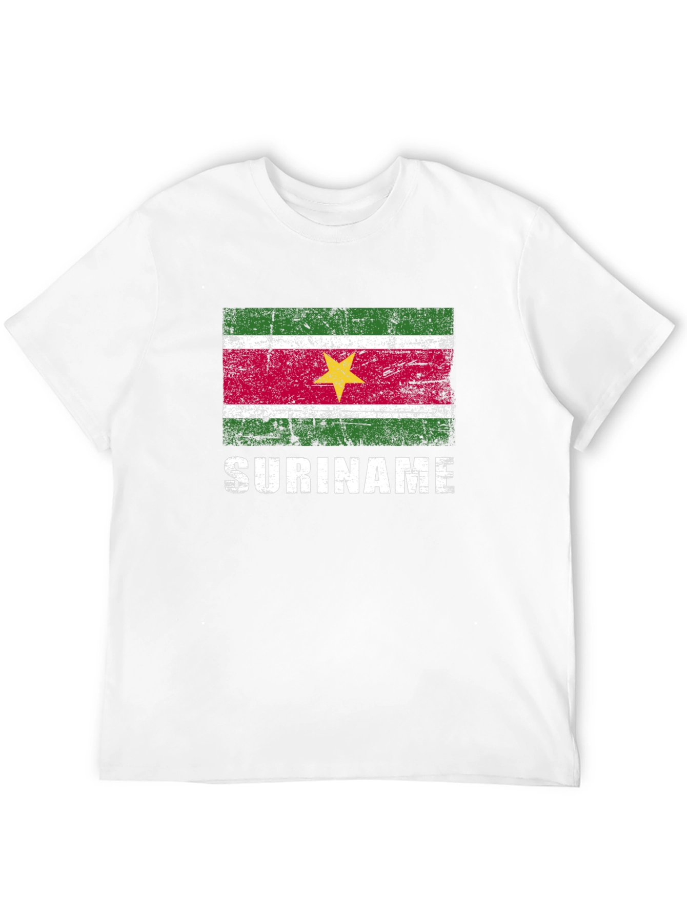 Suriname Flag T-Shirt - Distressed Design