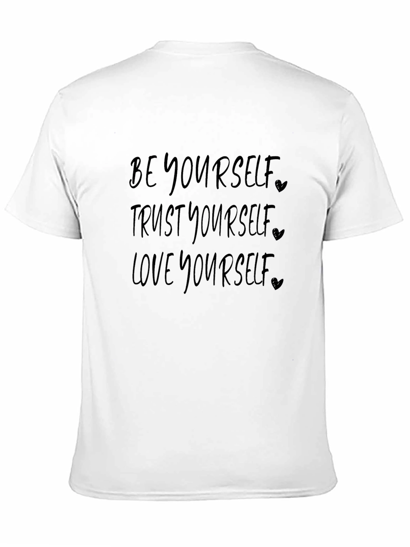 Be Yourself Graphic Tee - Inspirational Message Black T-Shirt