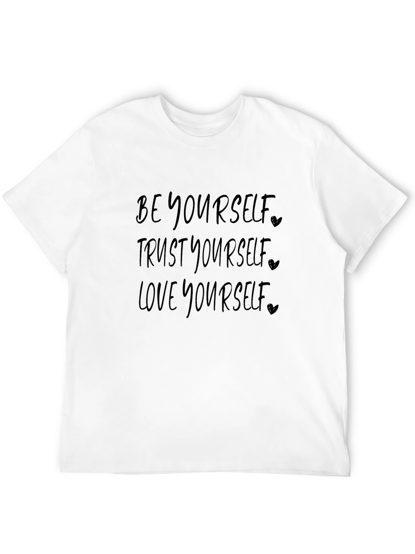 Be Yourself Graphic Tee - Inspirational Message Black T-Shirt