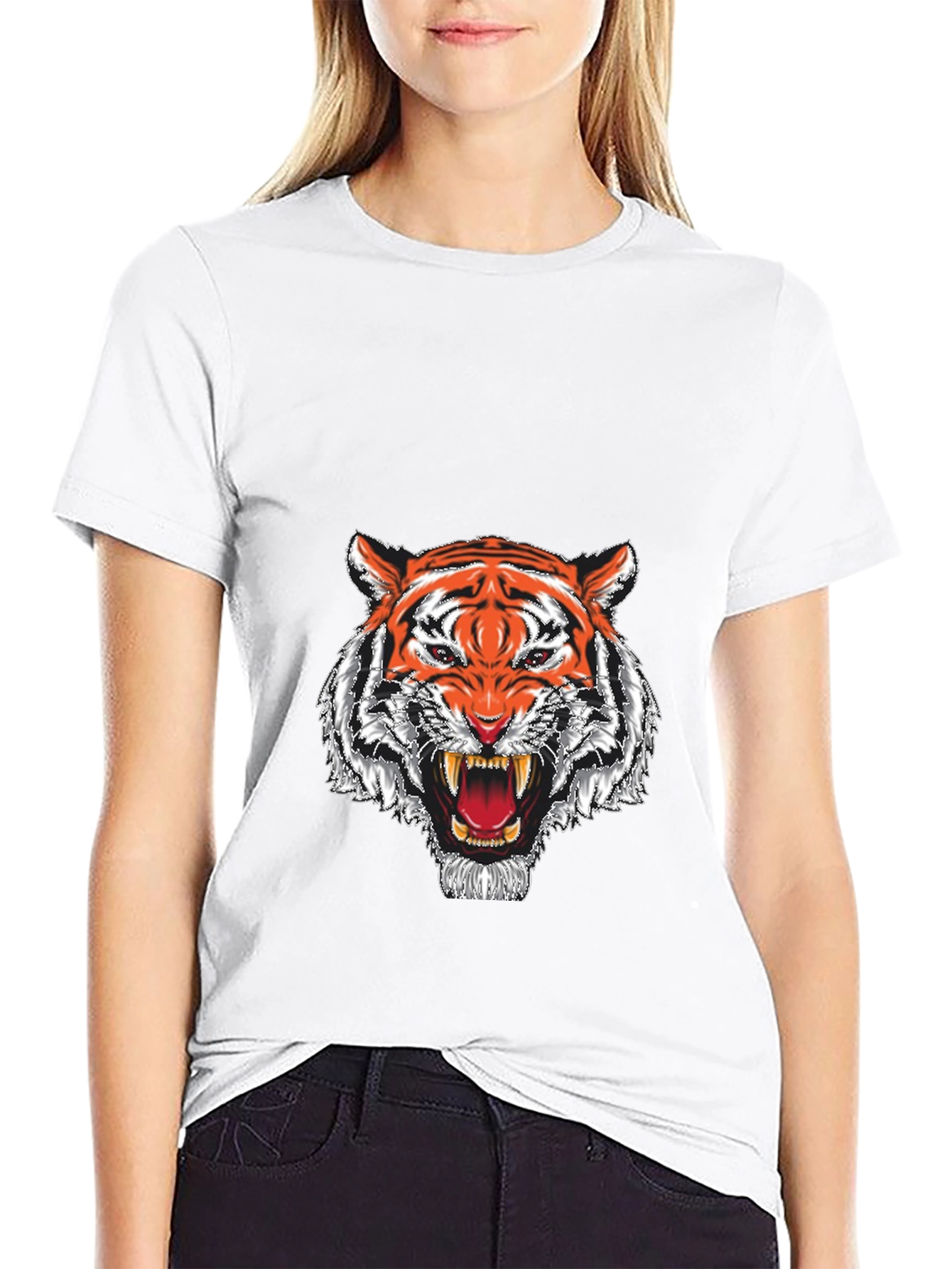Roaring Tiger Graphic T-Shirt - Black