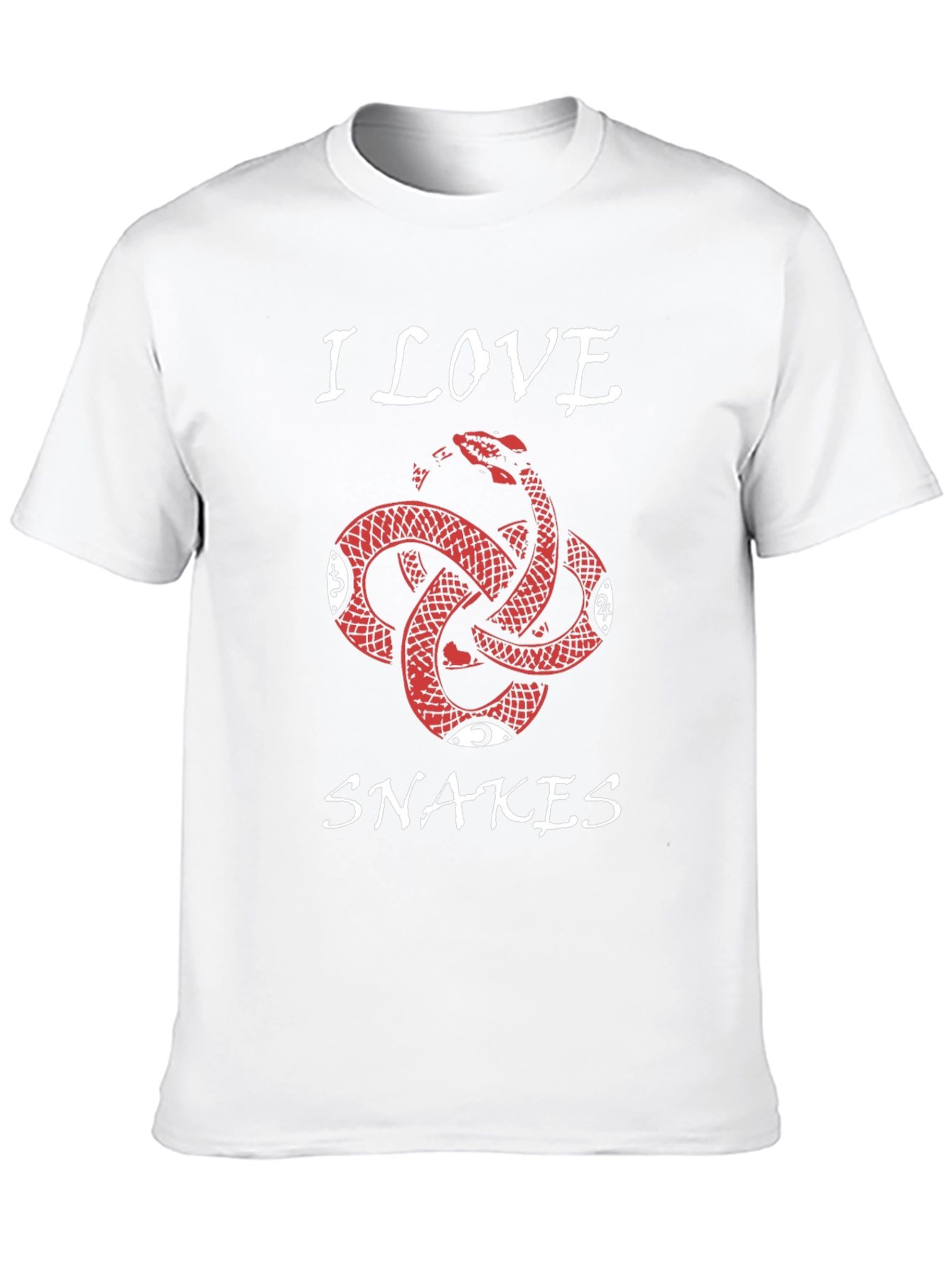 I Love Snakes Graphic Tee - Black Cotton T-Shirt