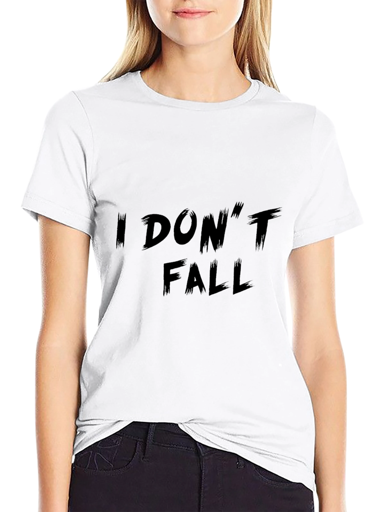 I Dont Fall Black Graphic Tee