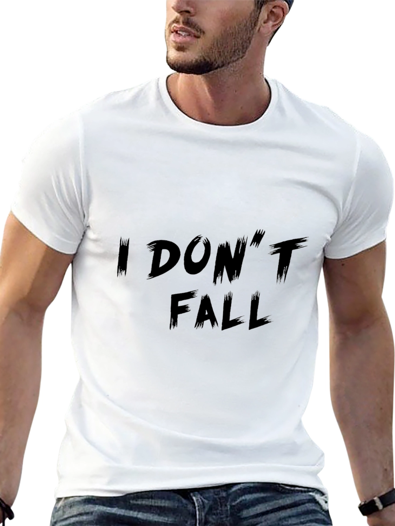 I Dont Fall Black Graphic Tee