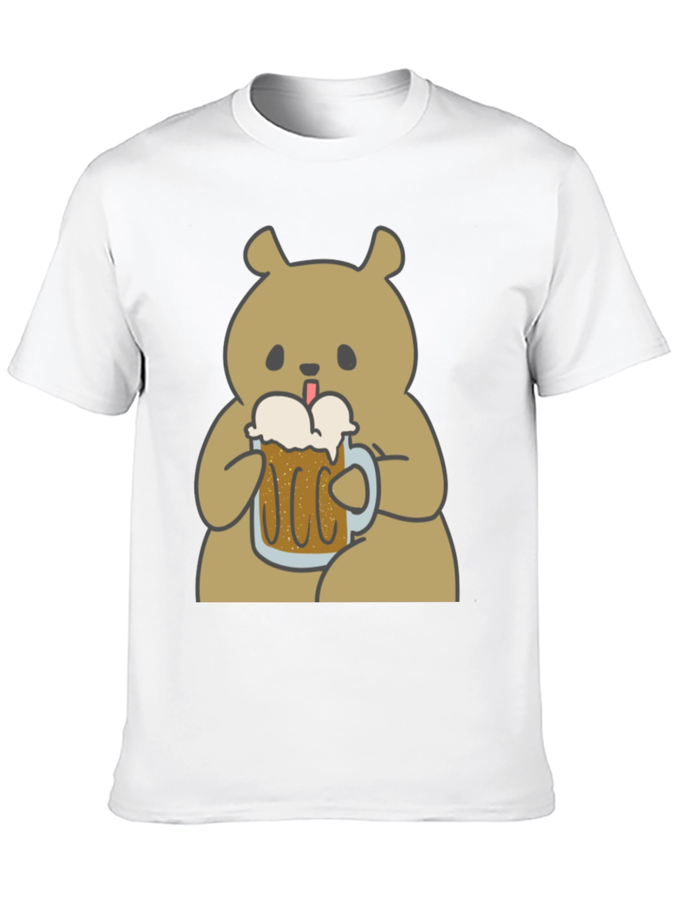 Beer Bear Graphic T-Shirt - Mens Black Tee