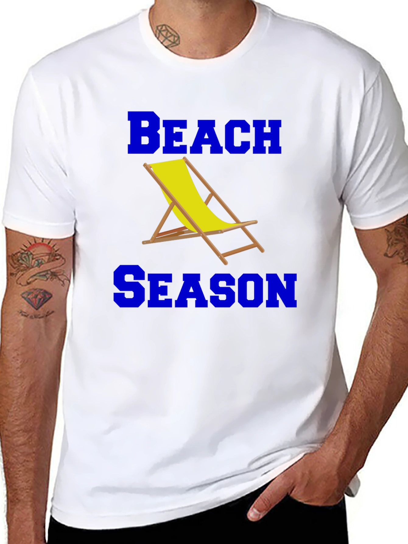 Beach Season Graphic T-Shirt - Black
