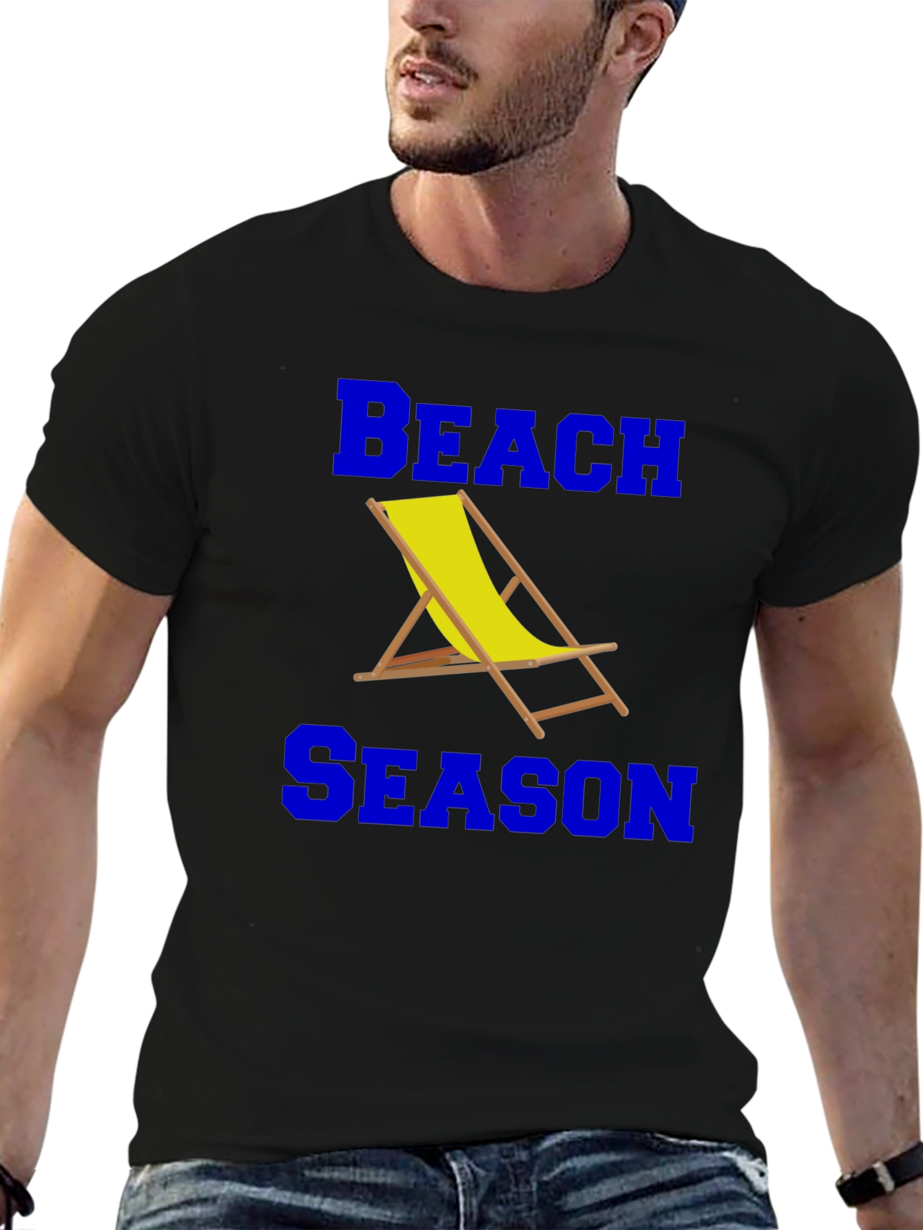 Beach Season Graphic T-Shirt - Black