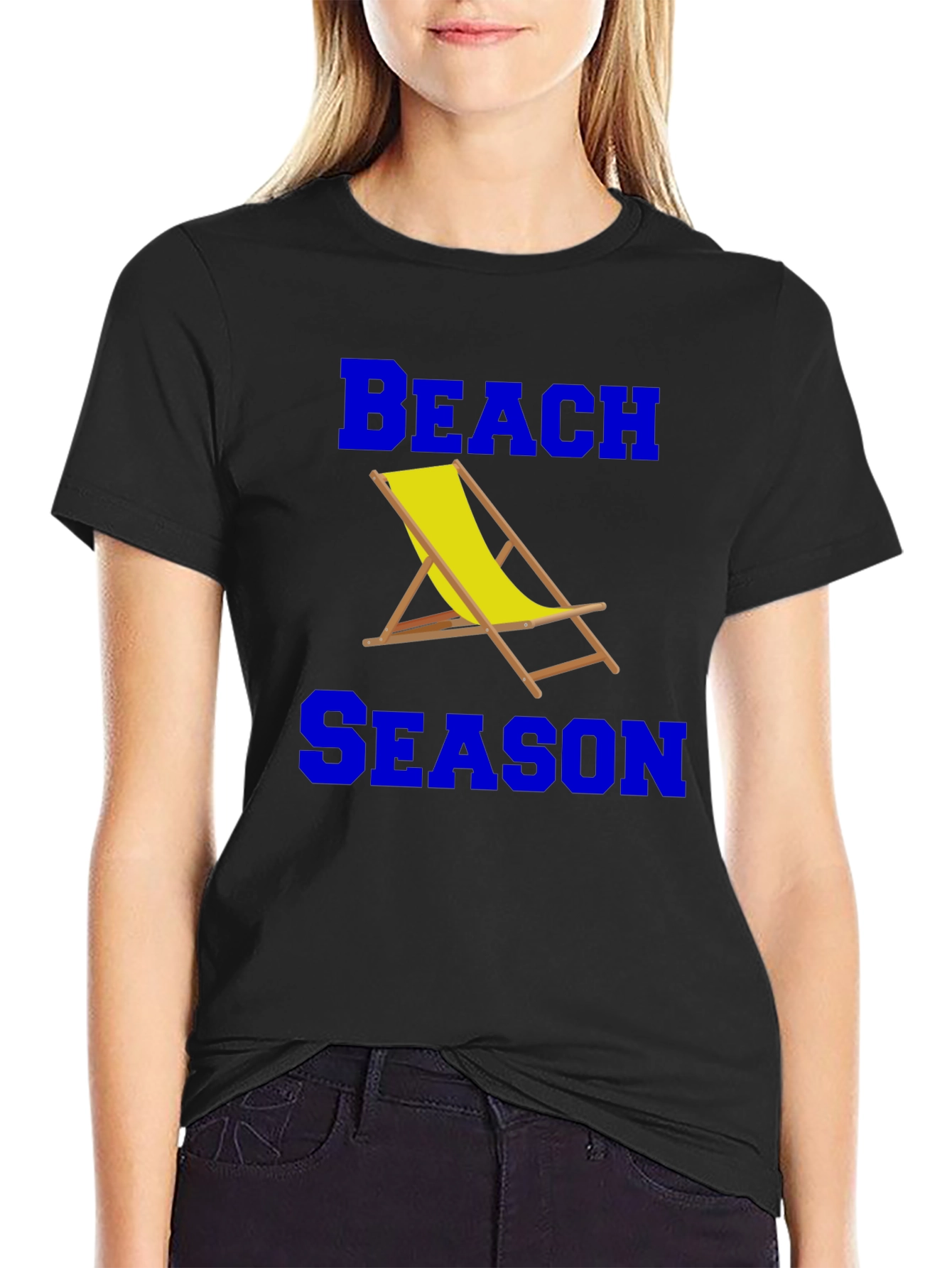 Beach Season Graphic T-Shirt - Black
