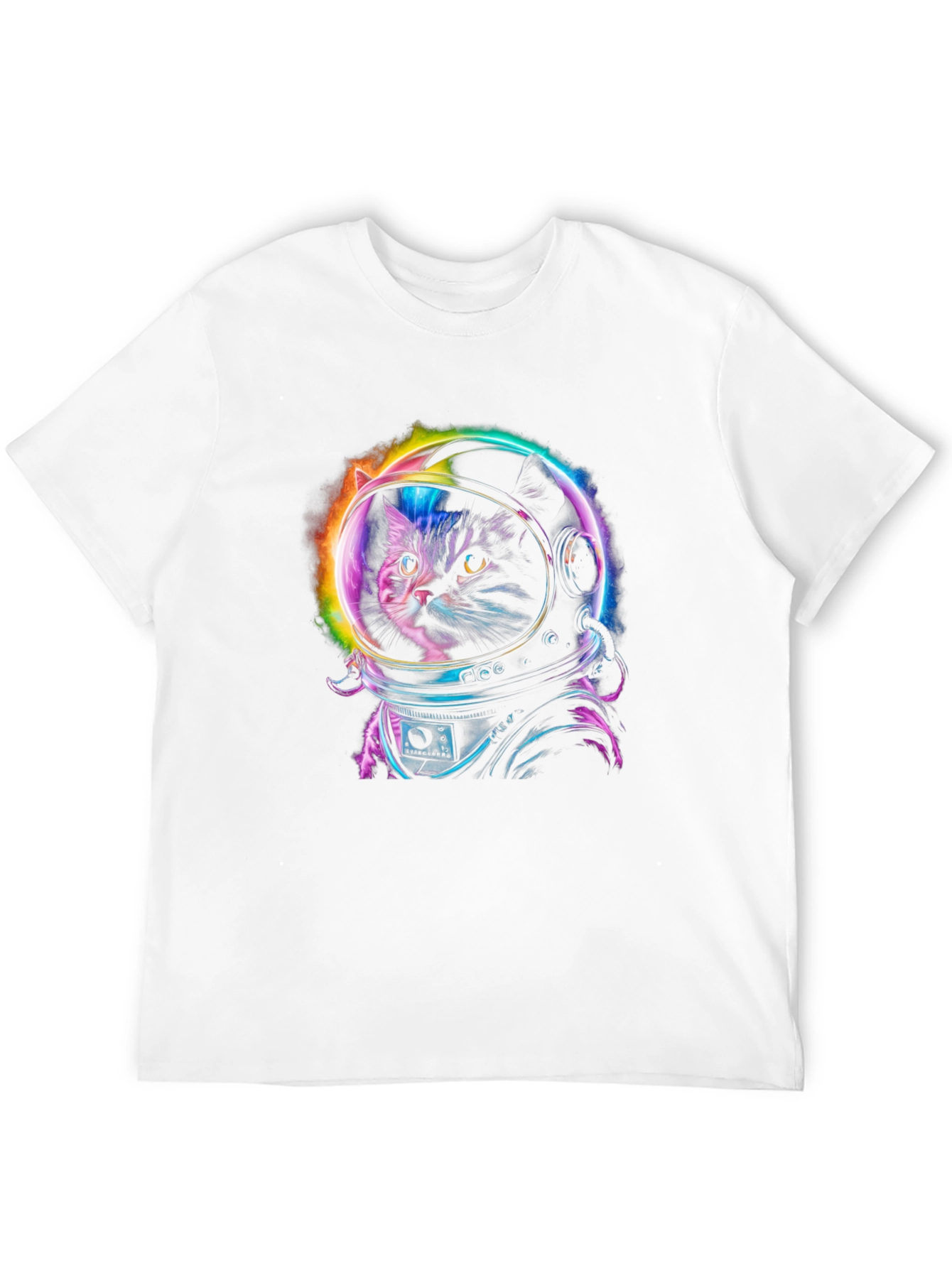 Cat Astronaut Graphic Tee - Space Kitten T-Shirt