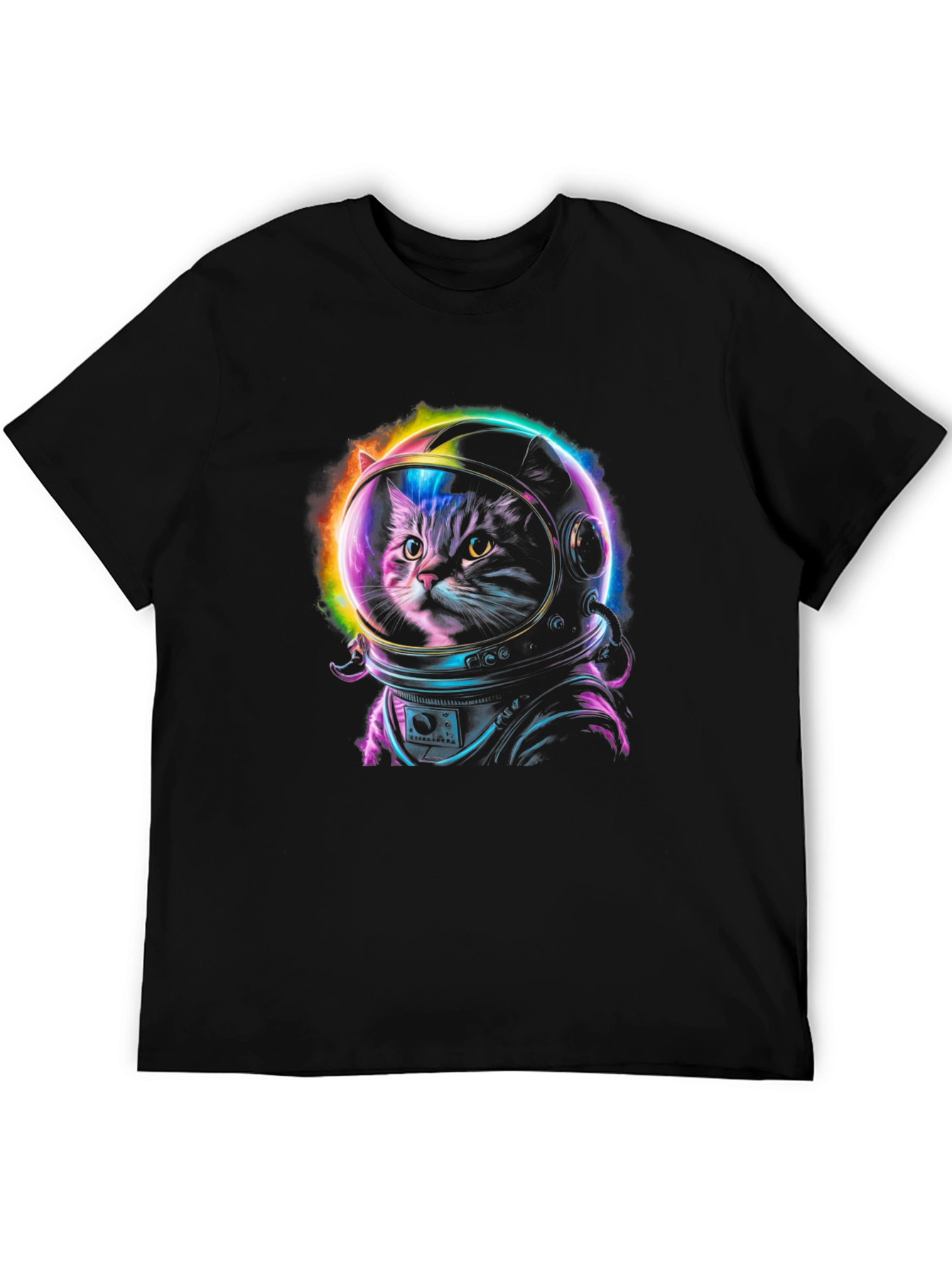 Cat Astronaut Graphic Tee - Space Kitten T-Shirt