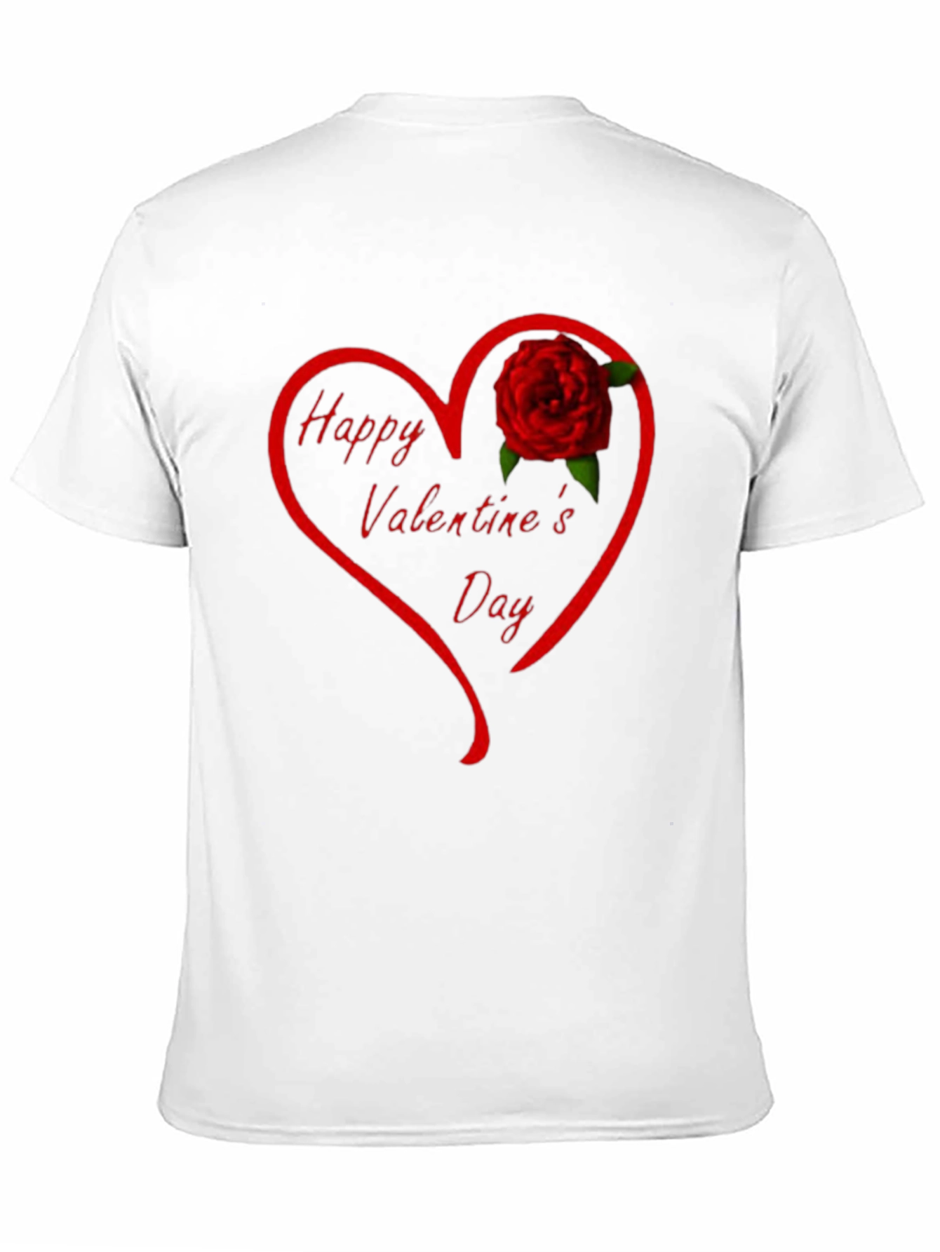 Valentines Day Heart Rose Graphic T-Shirt