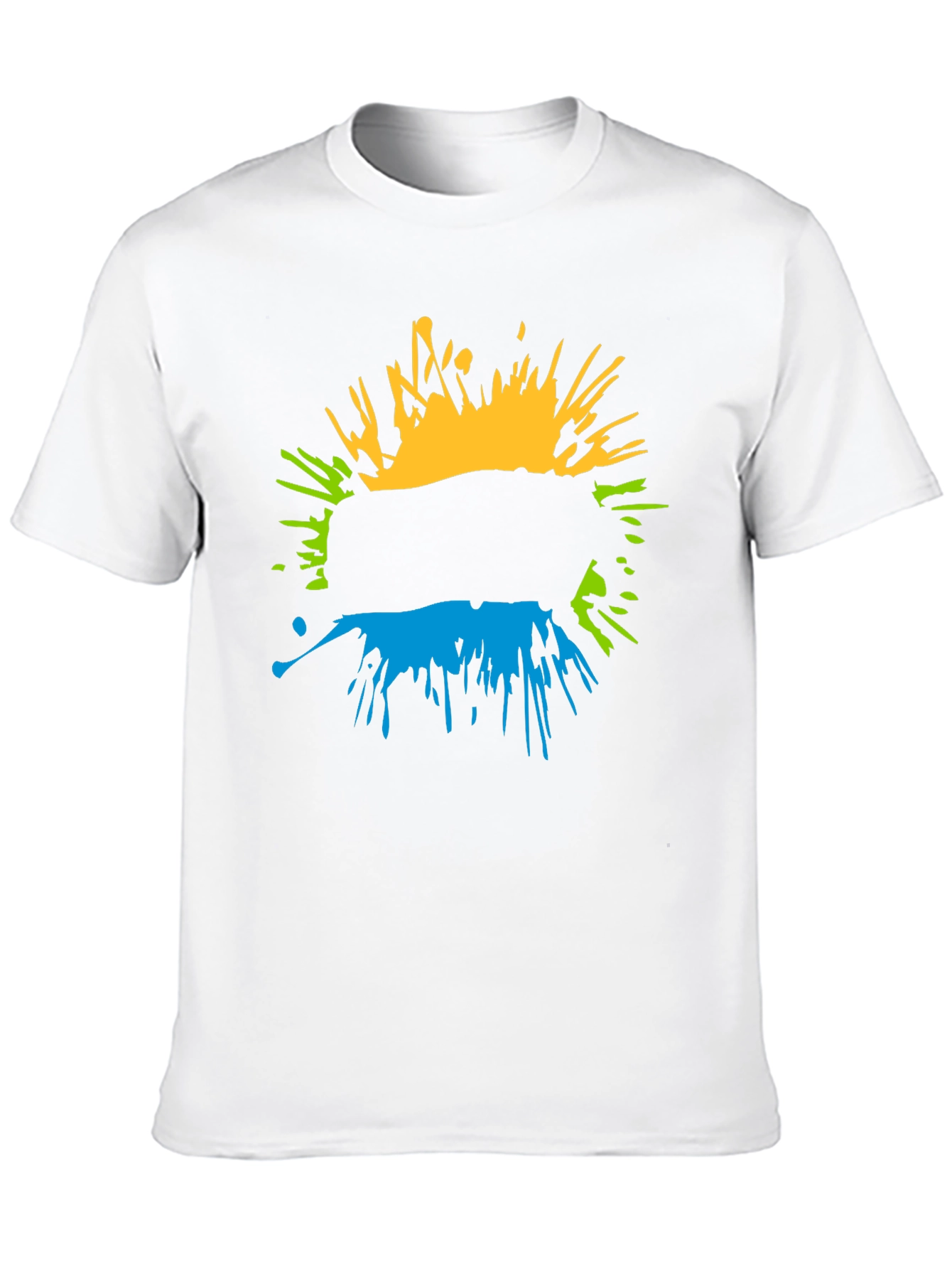Abstract Splatter Graphic Black T-Shirt