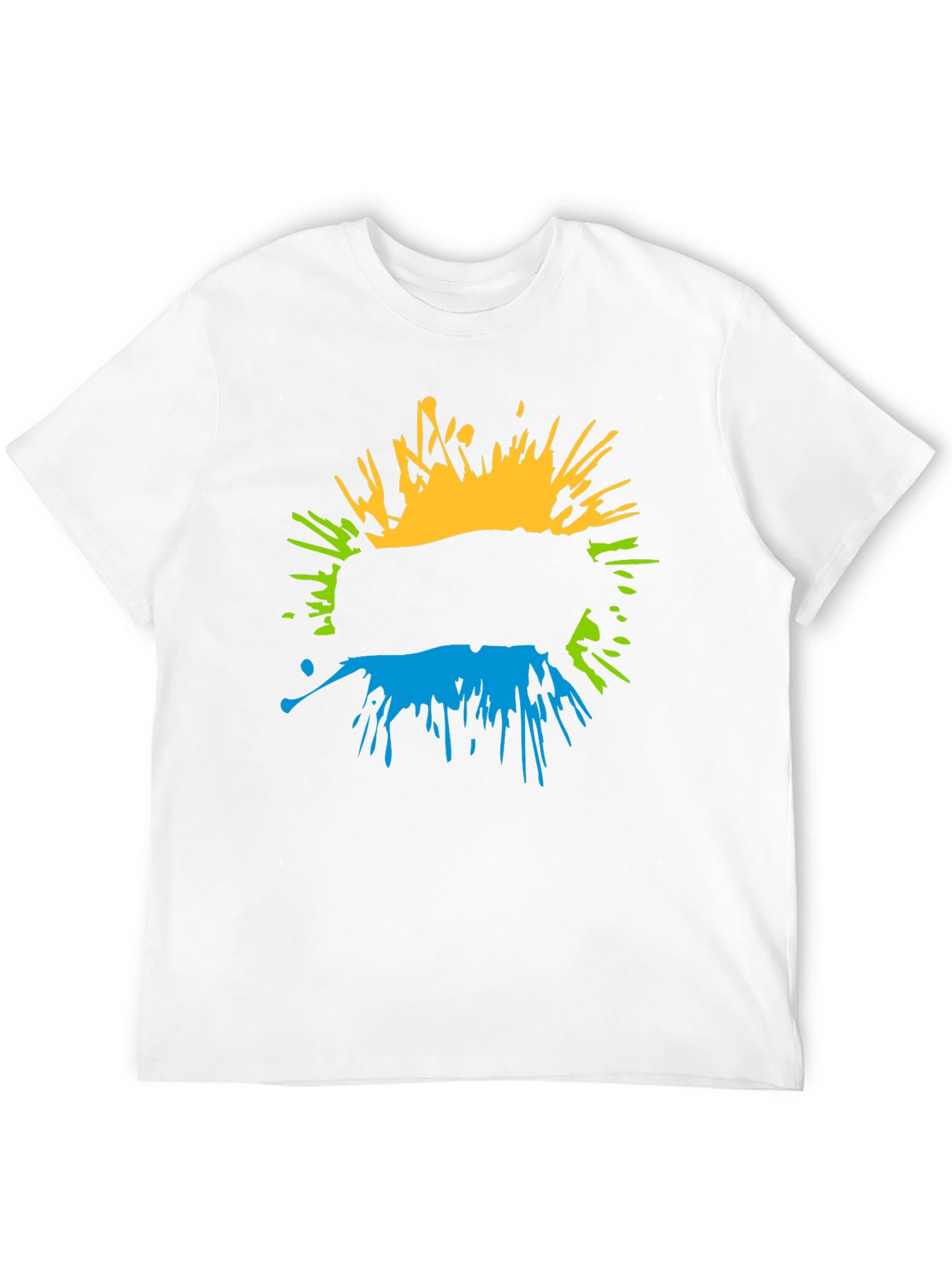 Abstract Splatter Graphic Black T-Shirt