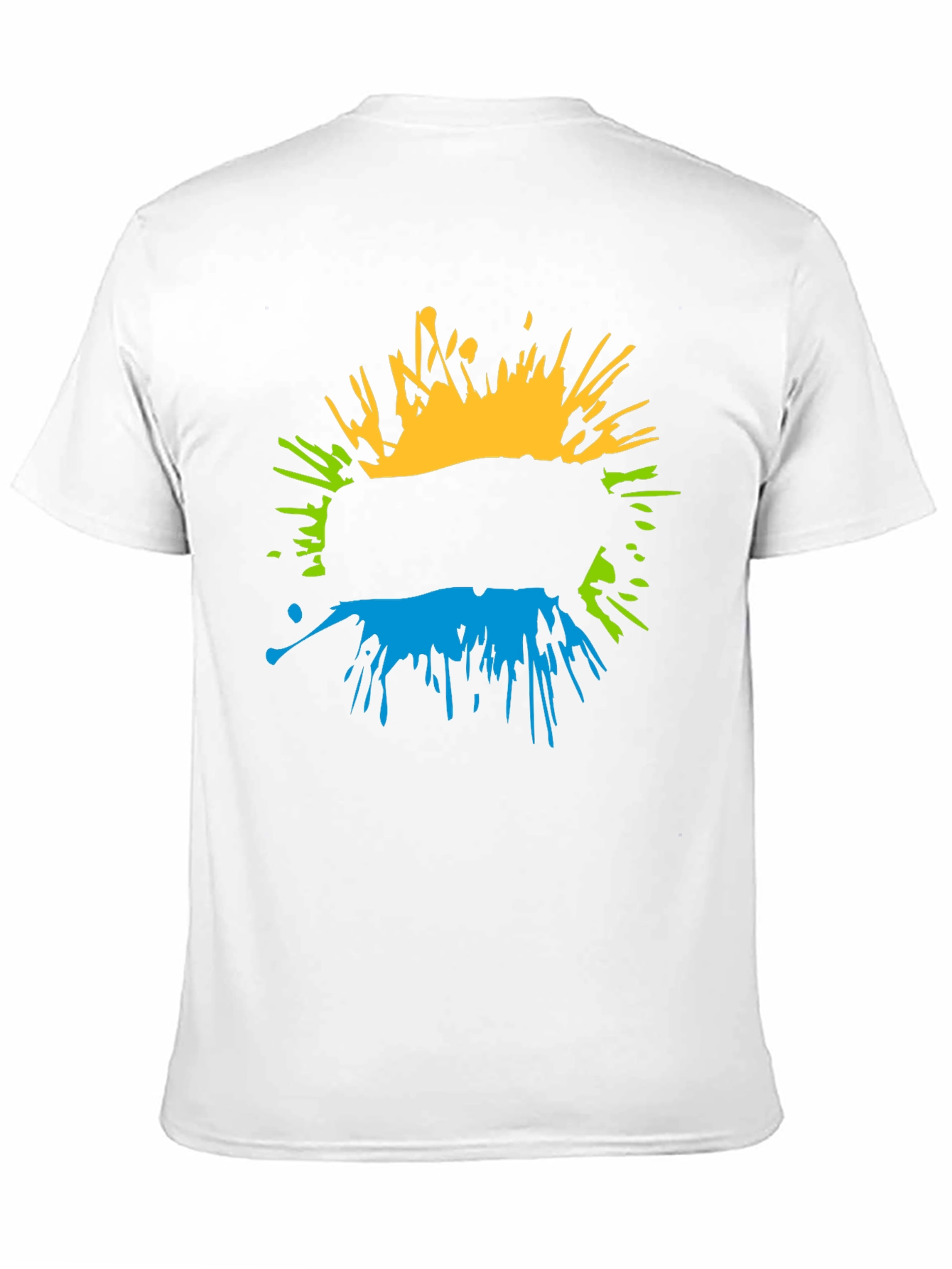 Abstract Splatter Graphic Black T-Shirt