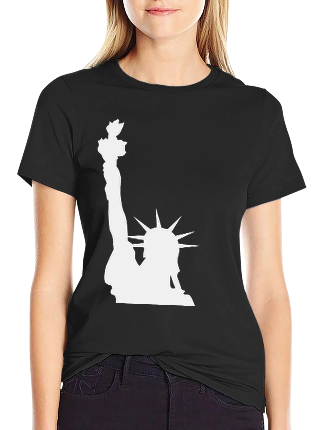 Statue of Liberty Graphic Tee - Classic Black T-Shirt
