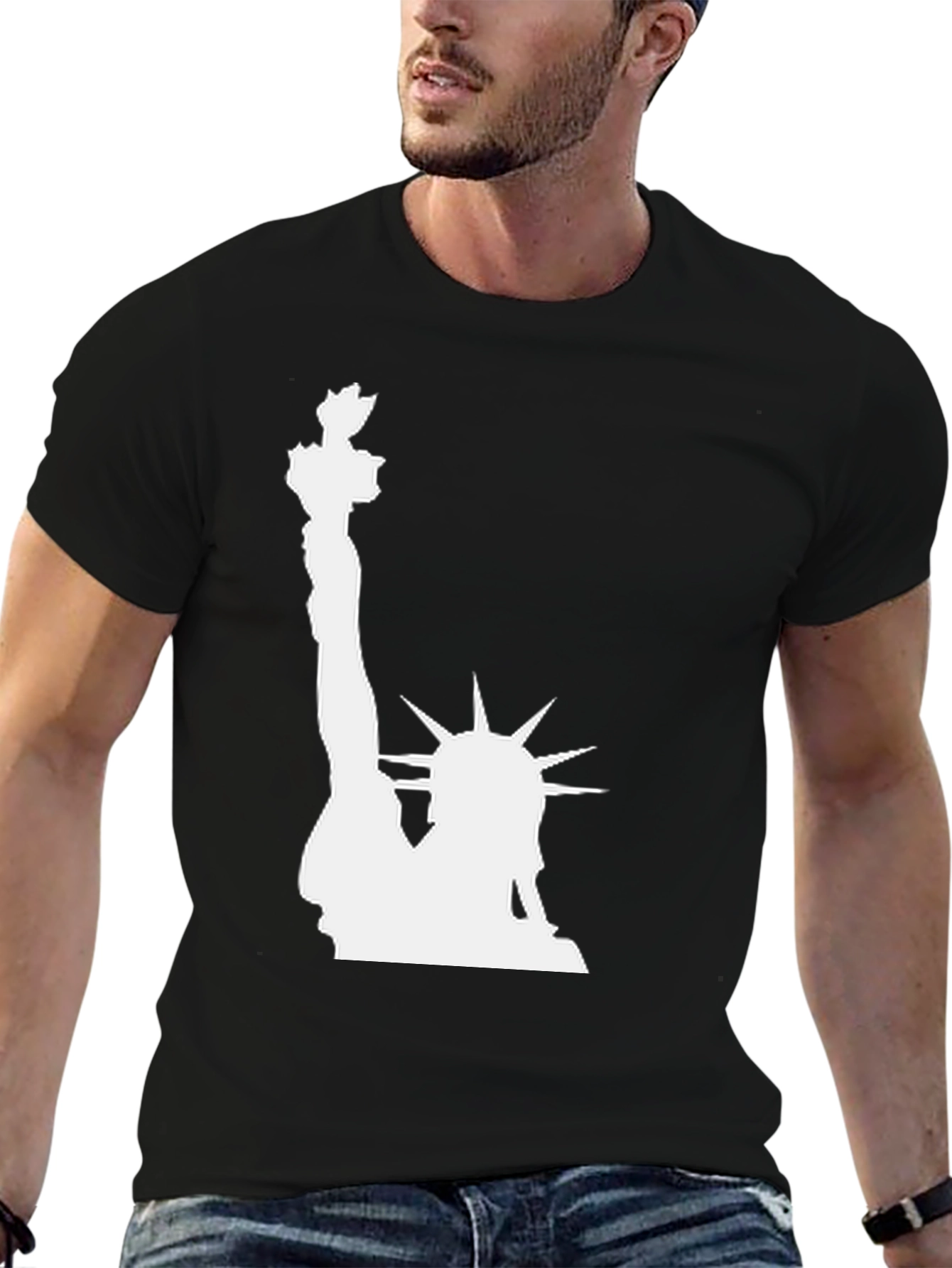 Statue of Liberty Graphic Tee - Classic Black T-Shirt