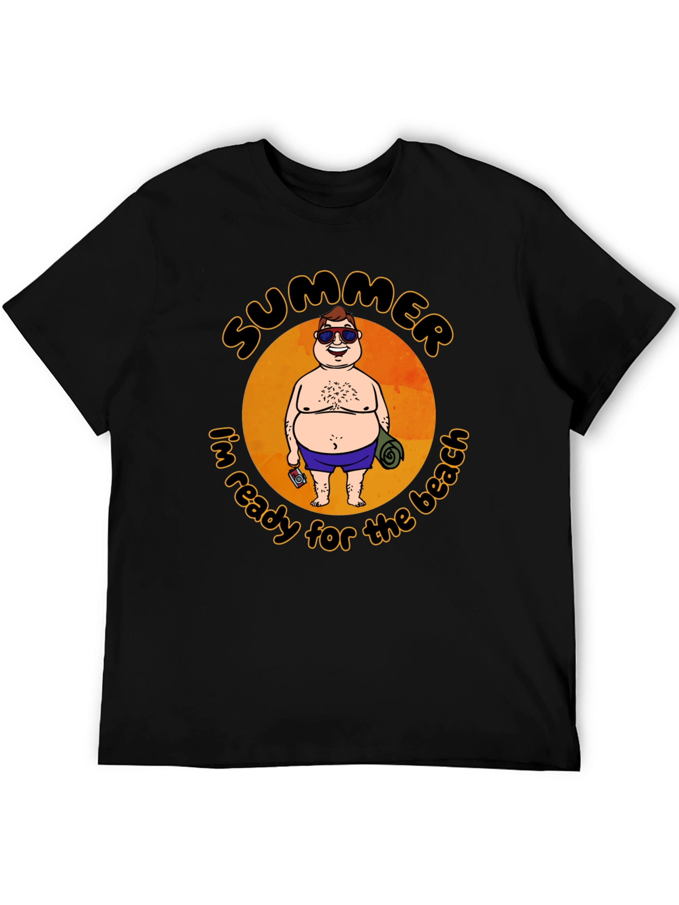 Summer Beach Ready T-Shirt - Cartoon Graphic