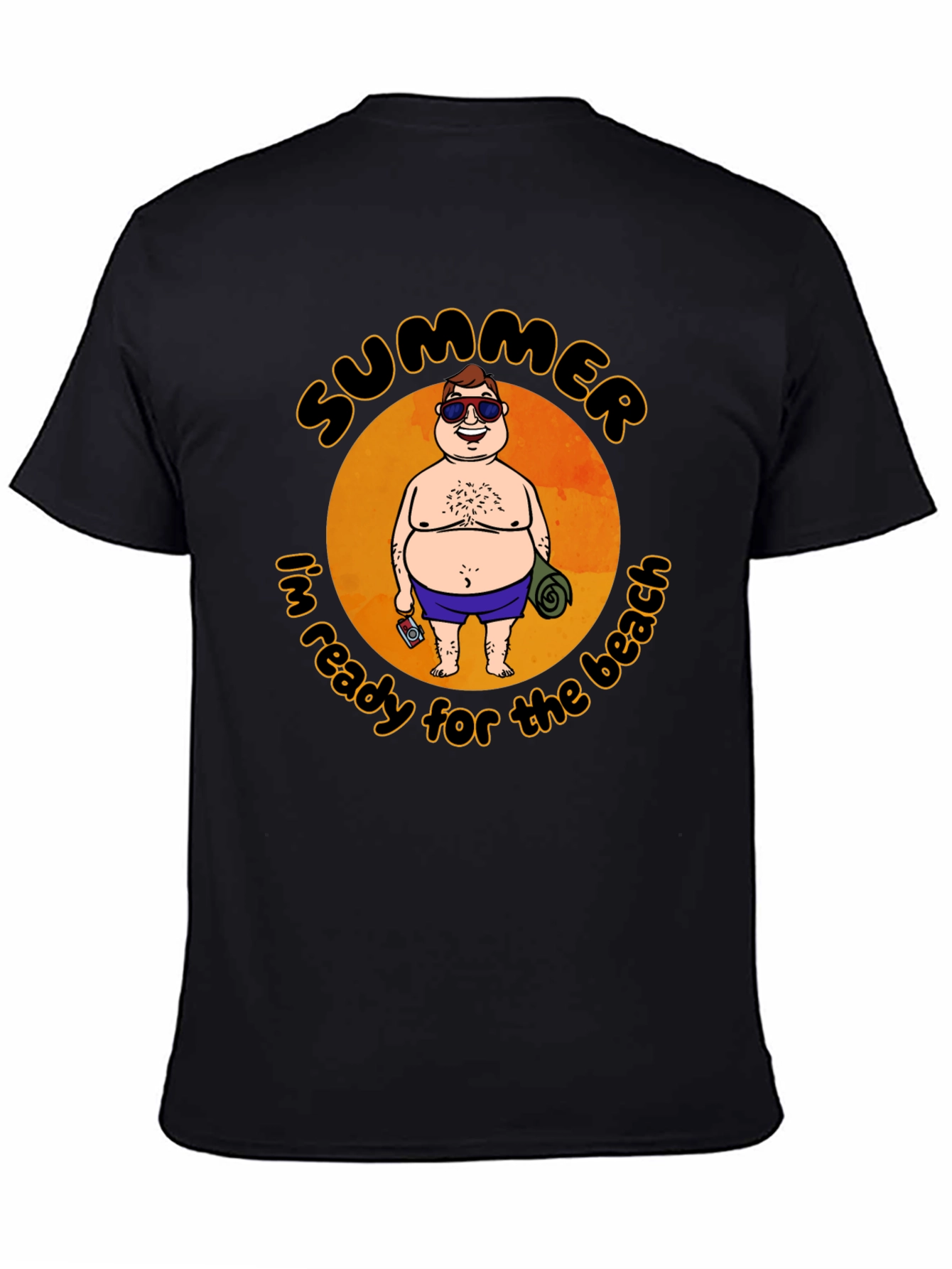 Summer Beach Ready T-Shirt - Cartoon Graphic