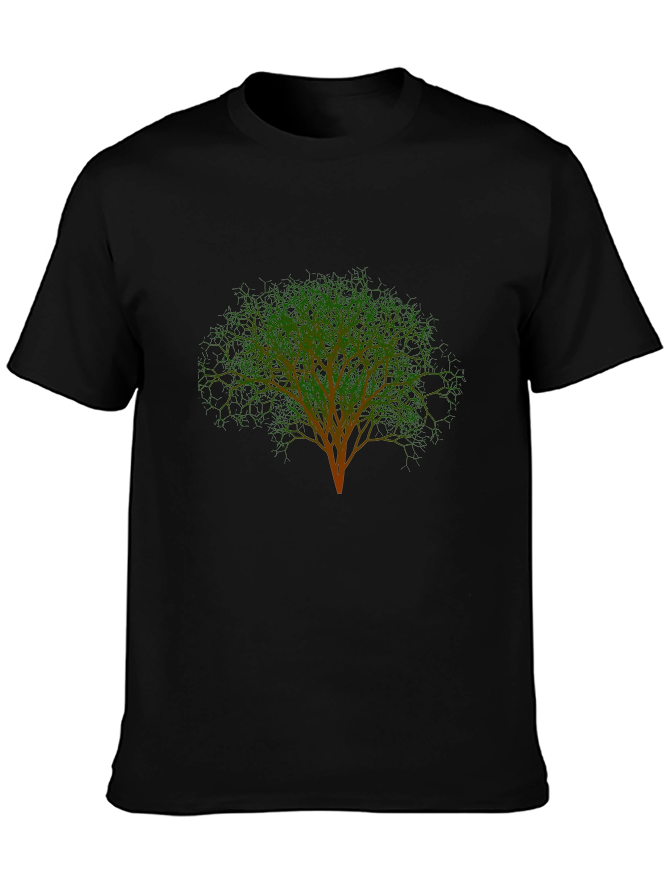 Tree Graphic Black T-Shirt Casual Tee