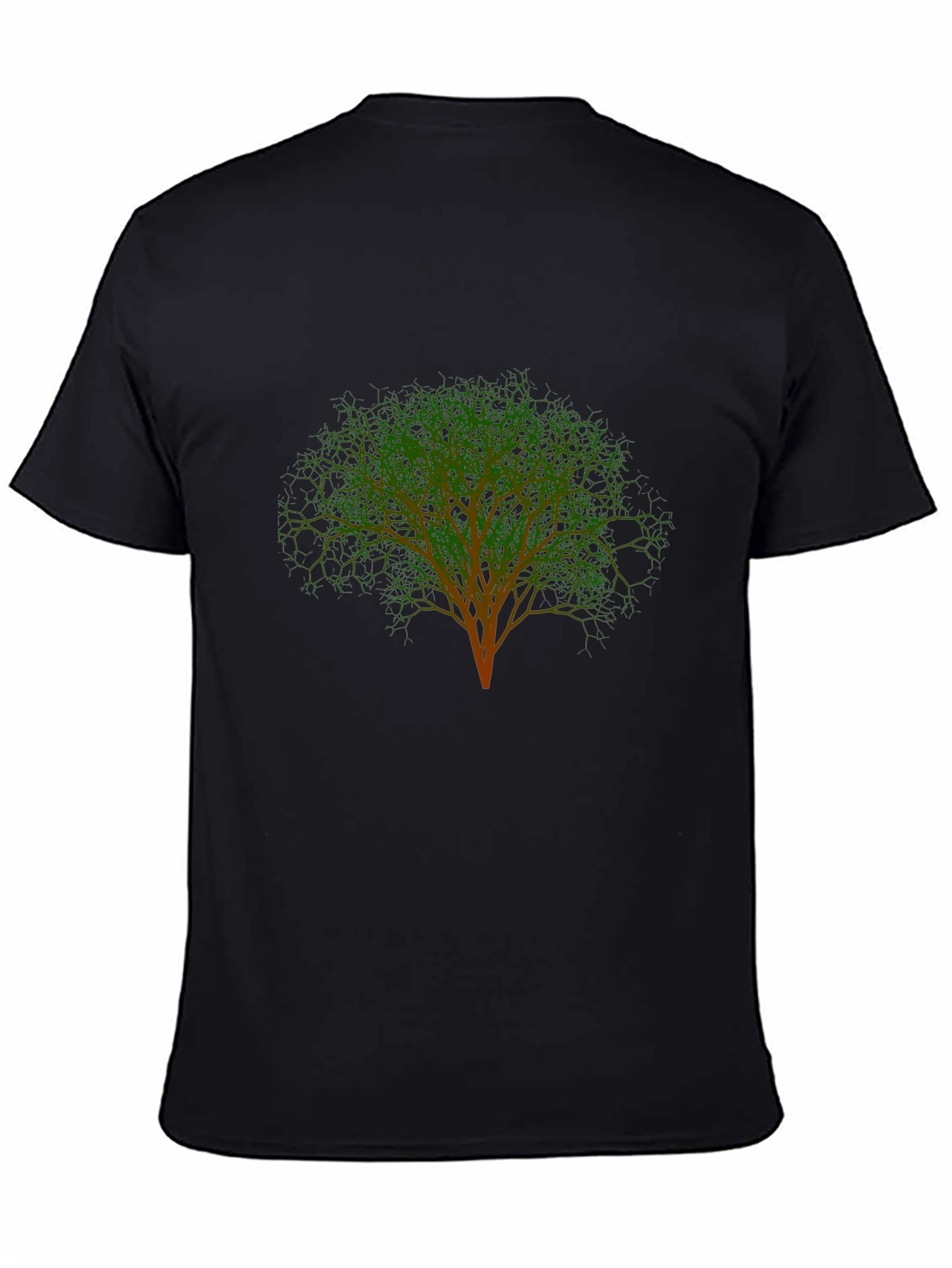 Tree Graphic Black T-Shirt Casual Tee