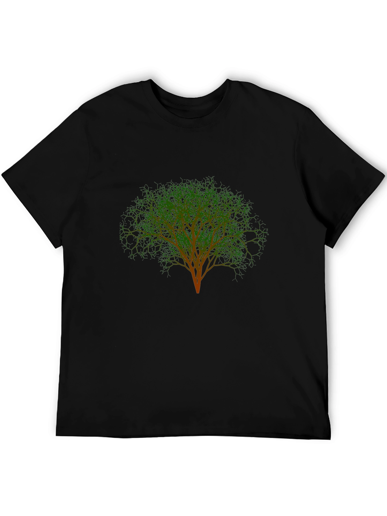 Tree Graphic Black T-Shirt Casual Tee