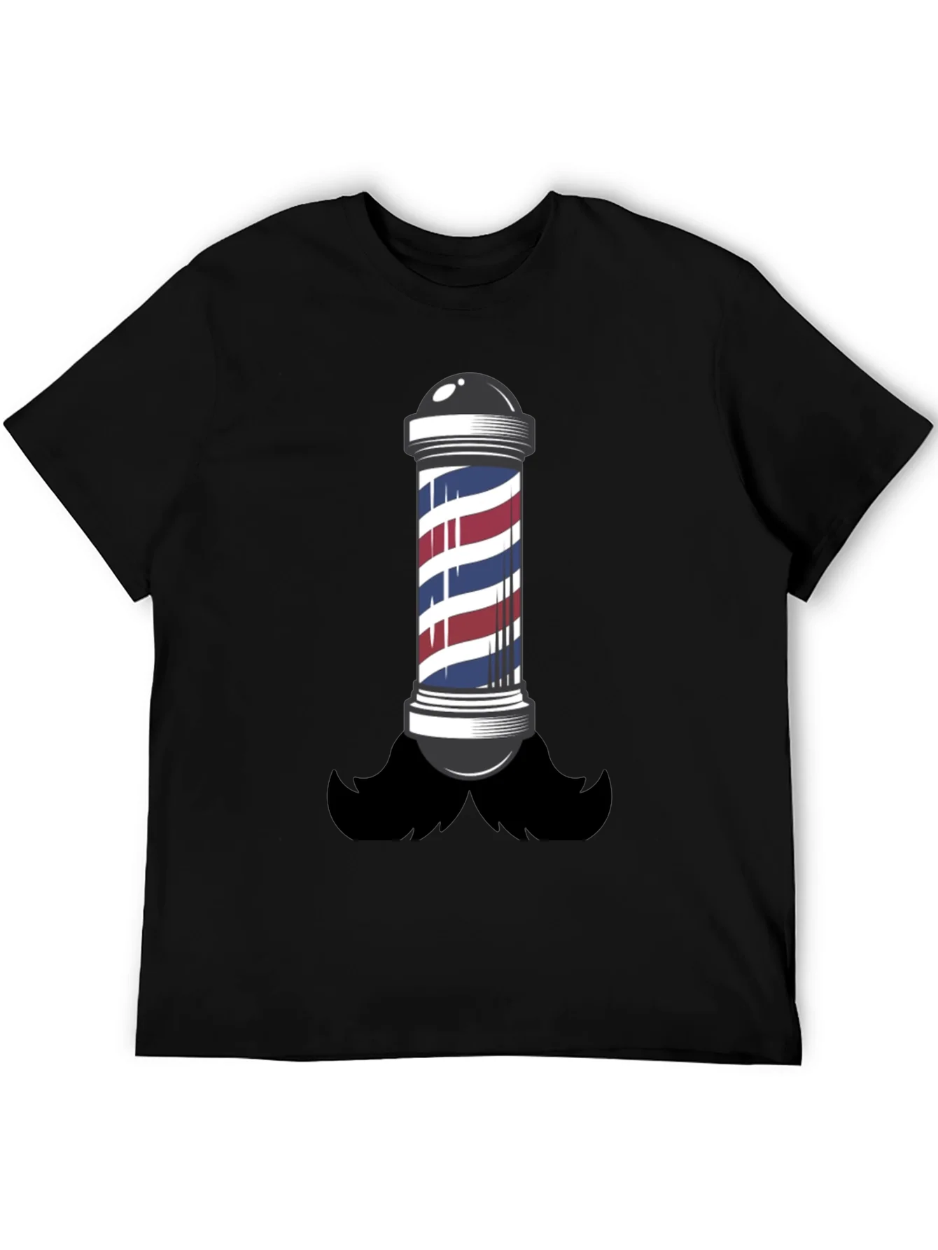 Barber Pole Mustache T-Shirt