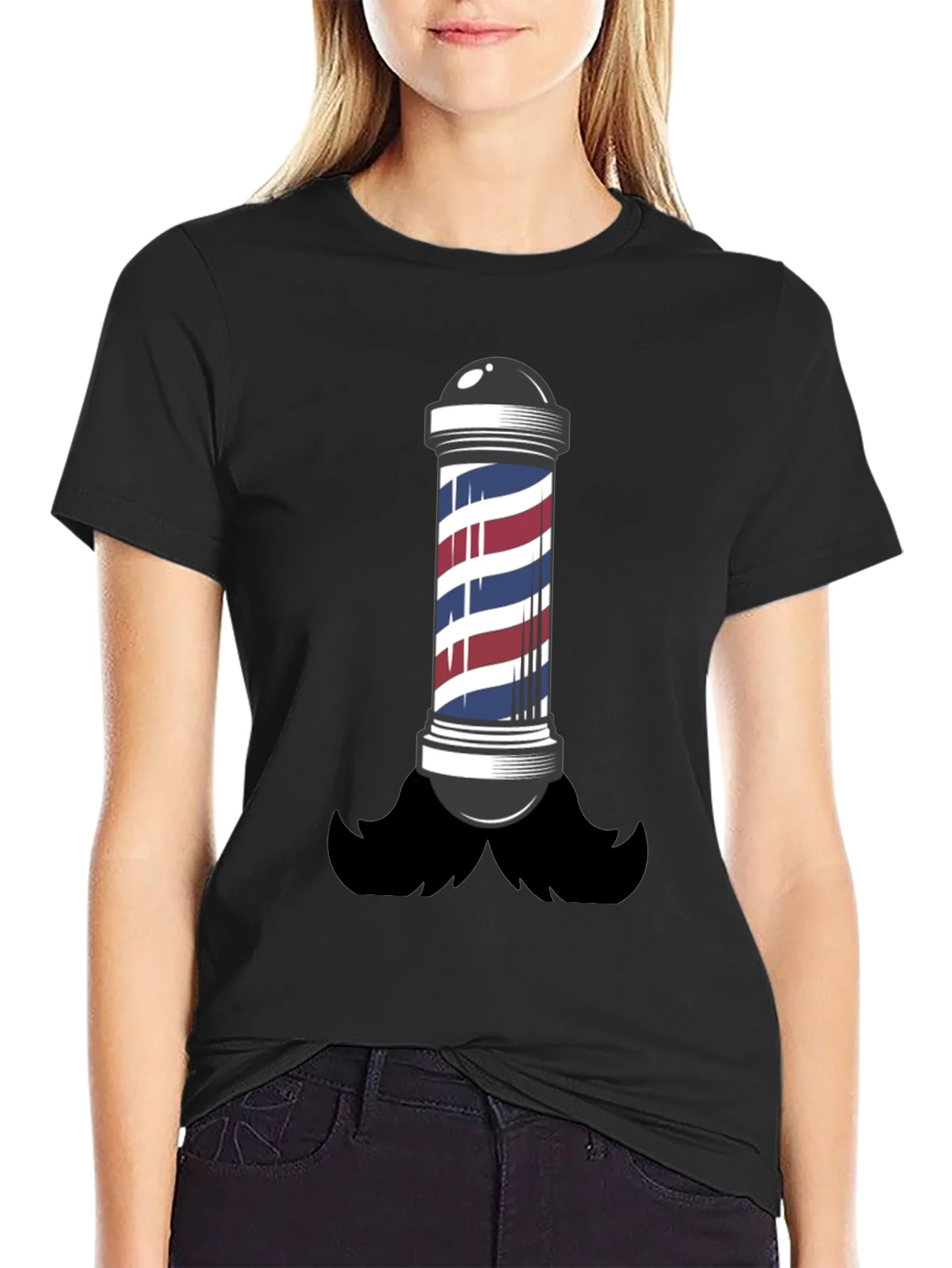 Barber Pole Mustache T-Shirt