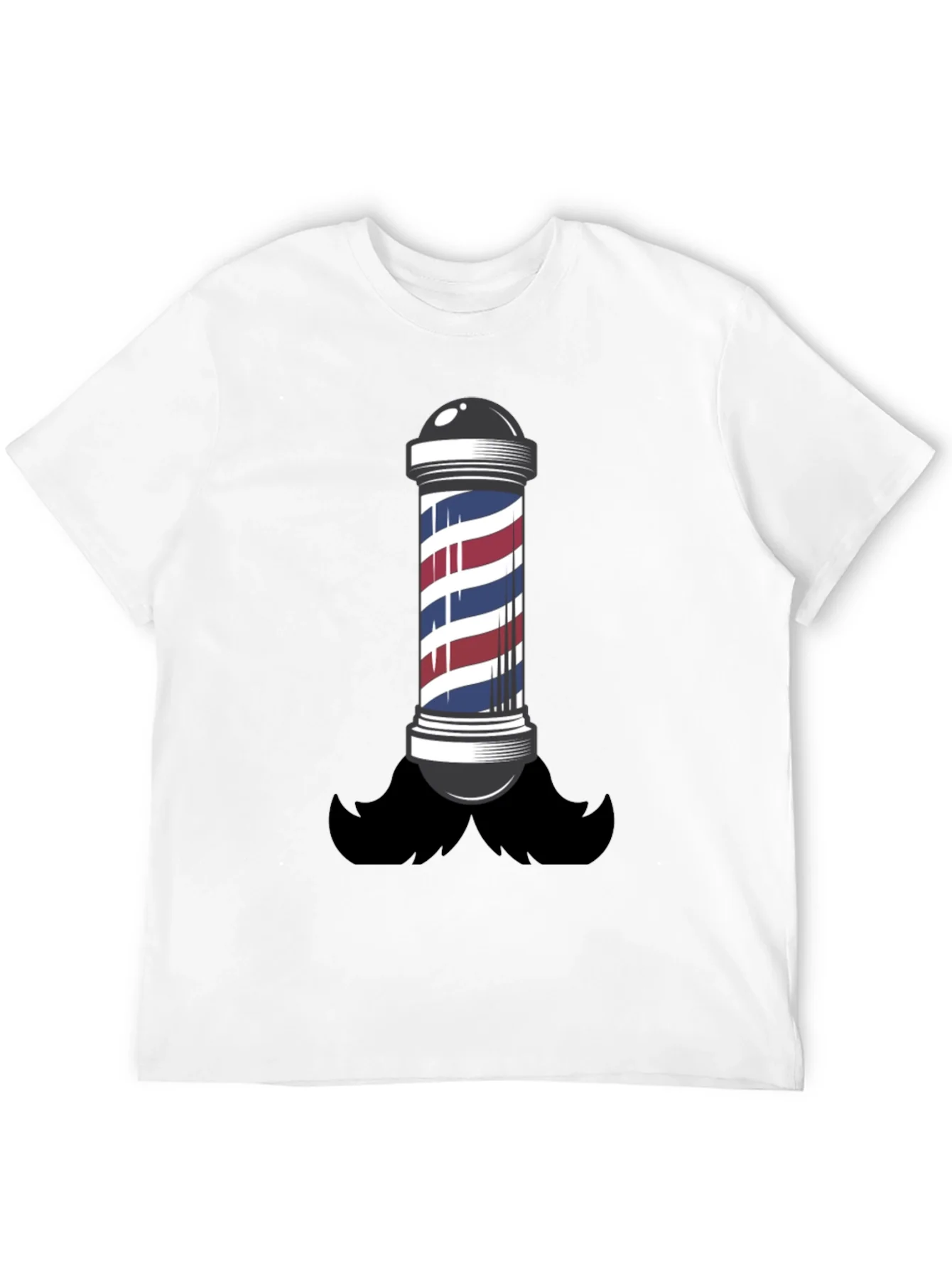 Barber Pole Mustache T-Shirt