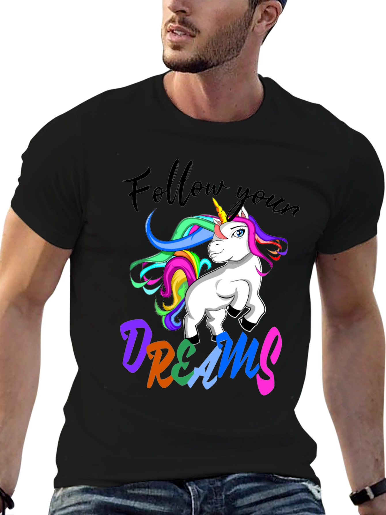 Unicorn Dreams Black T-Shirt