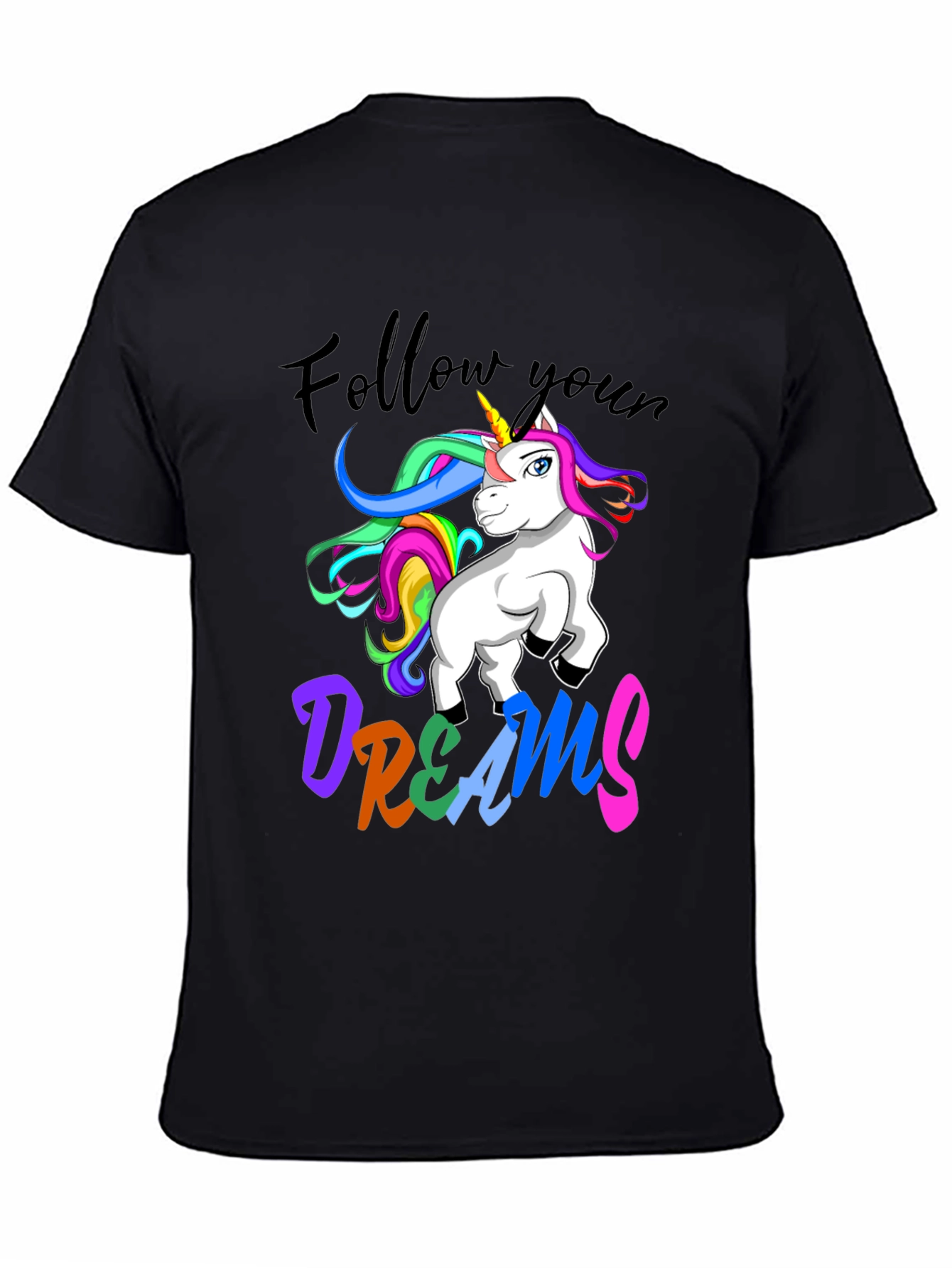 Unicorn Dreams Black T-Shirt