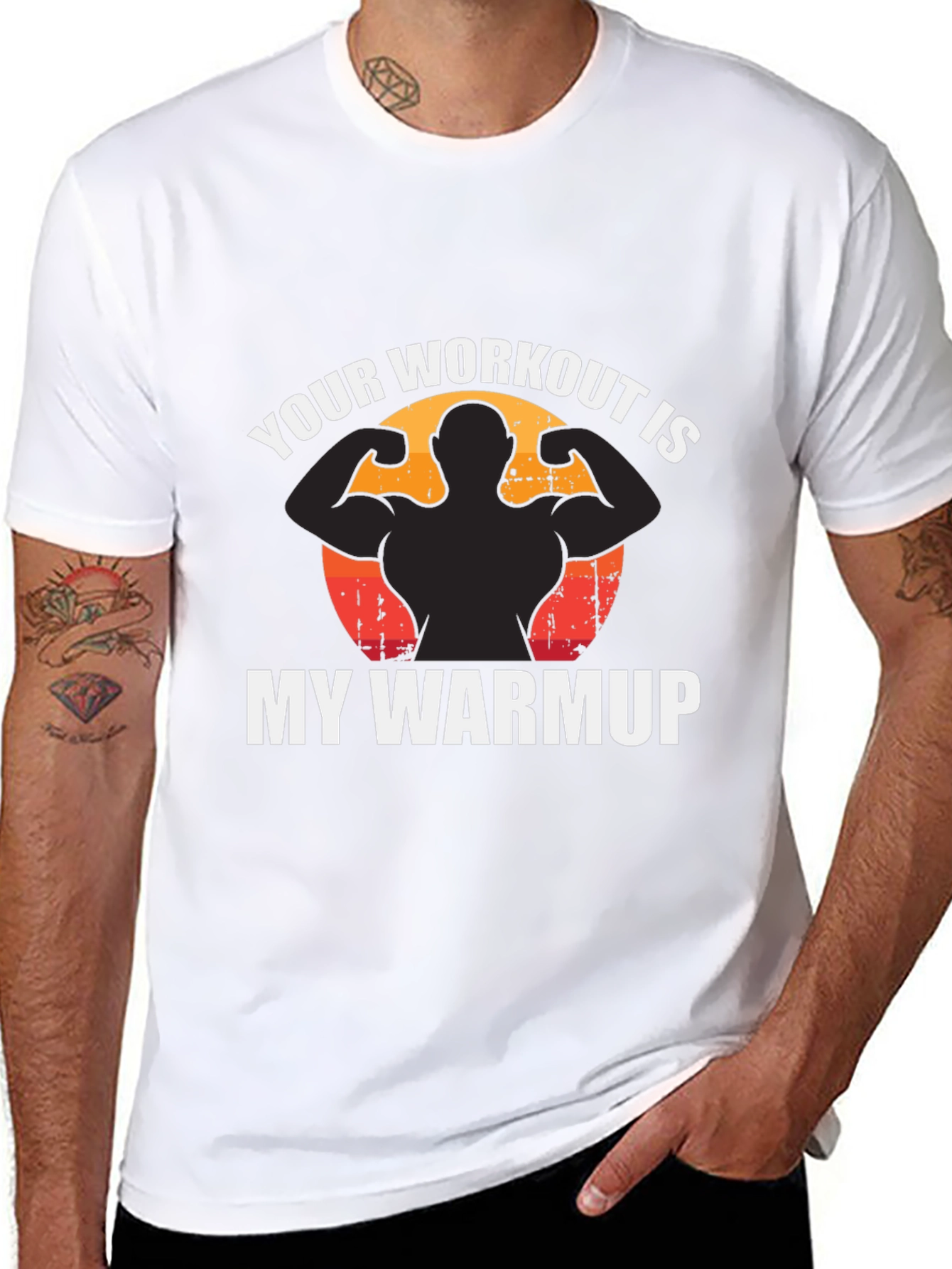 Workout Warmup Funny Graphic Tee