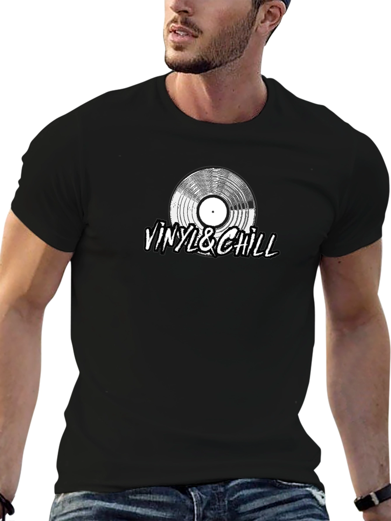 Vinyl & Chill Graphic Tee - Cool Casual Style