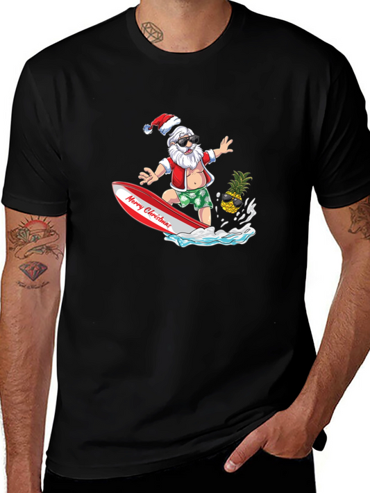 Surfing Santa Christmas T-Shirt