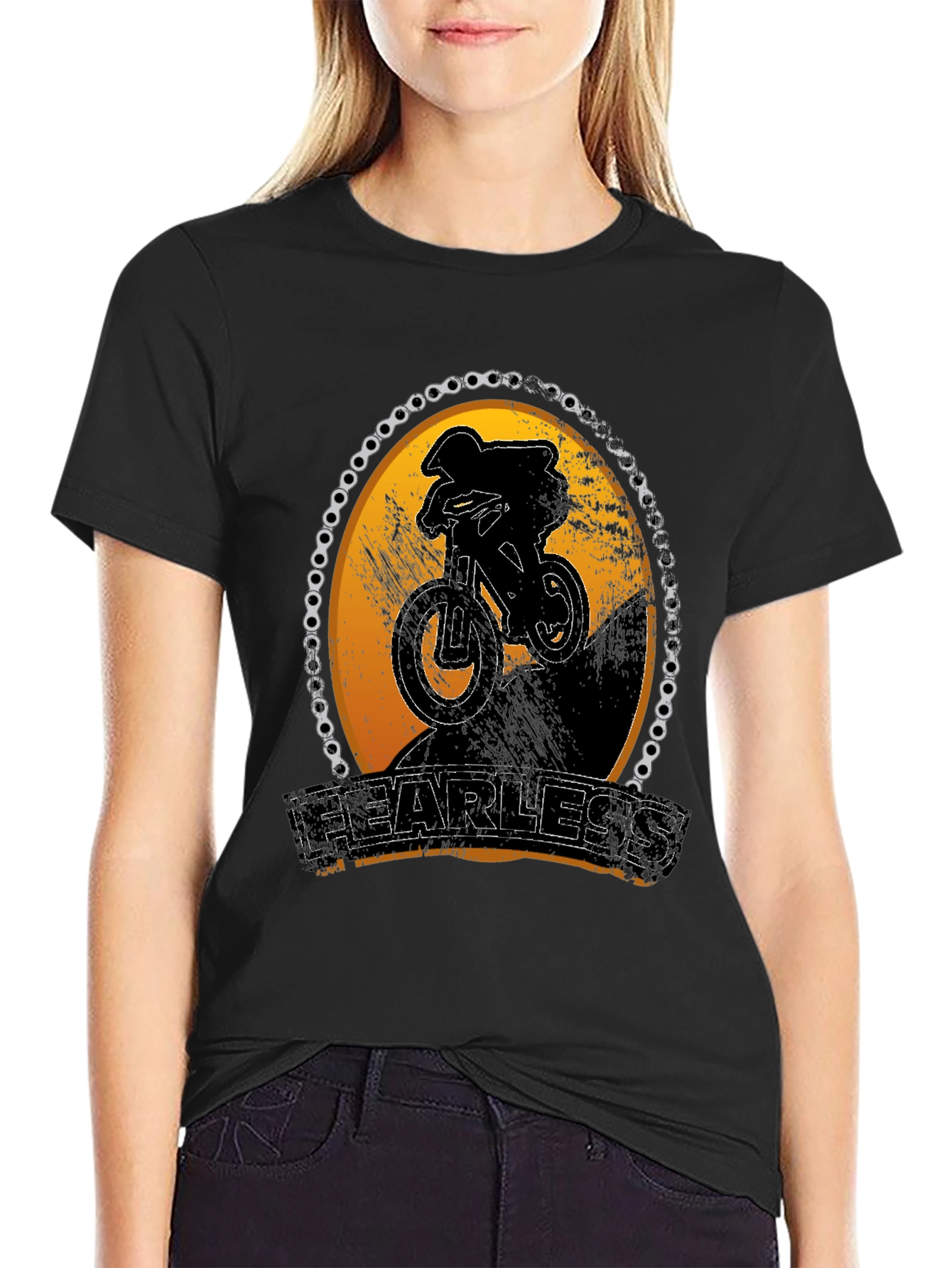 Fearless Mountain Biker Graphic Tee