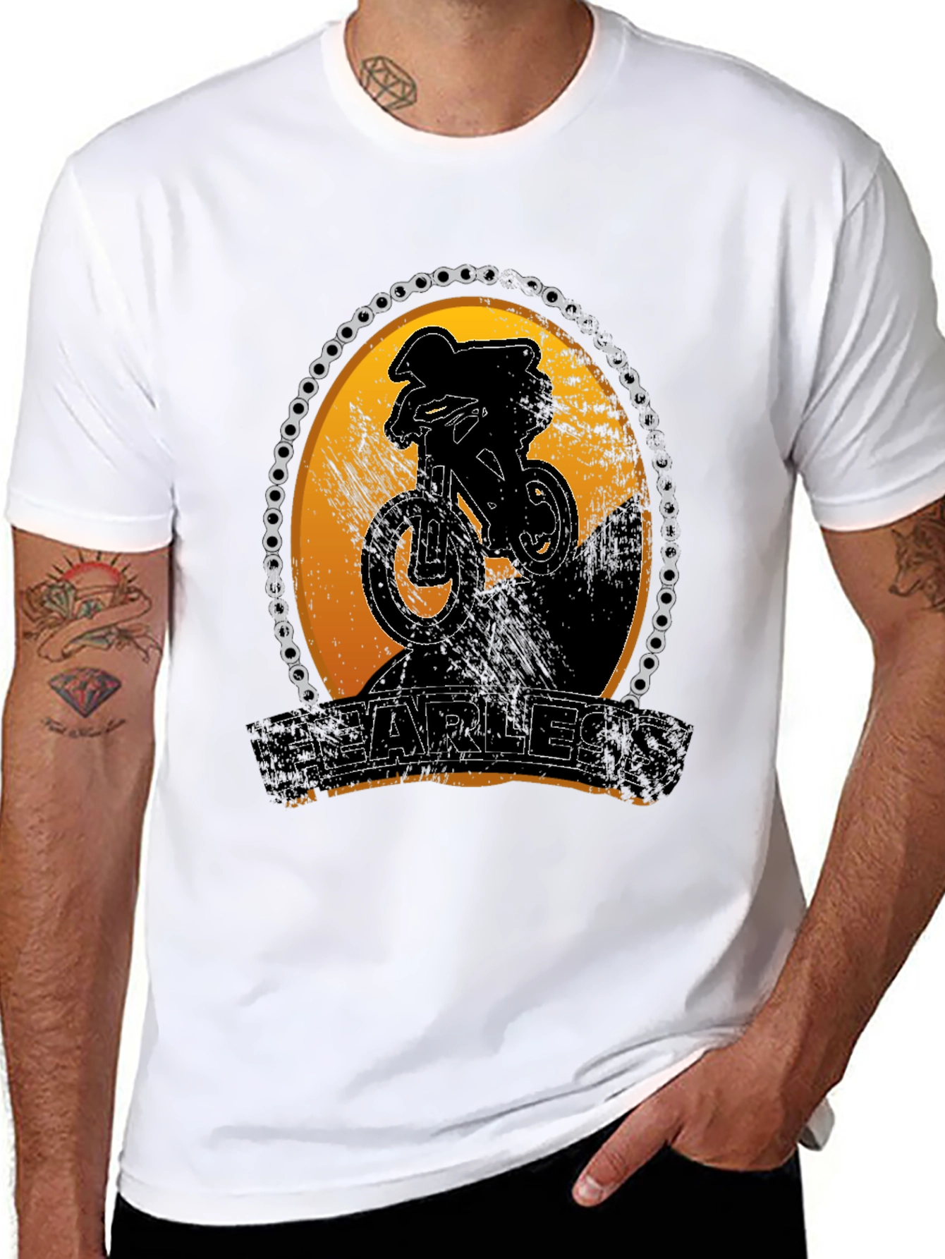 Fearless Mountain Biker Graphic Tee
