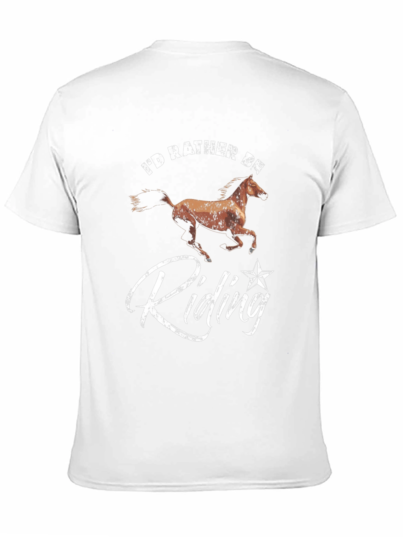 Id Rather Be Riding Horse Graphic Tee