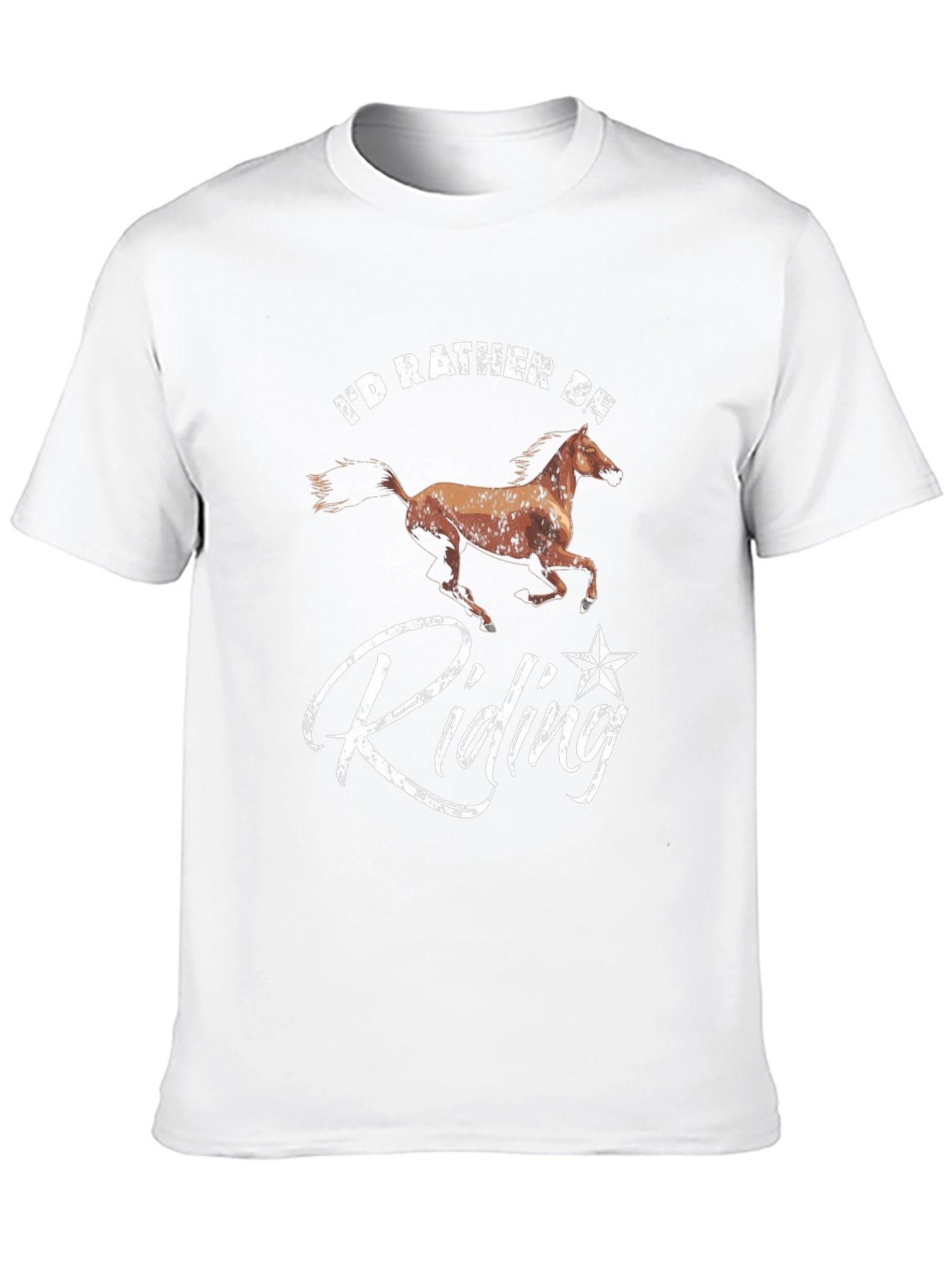 Id Rather Be Riding Horse Graphic Tee